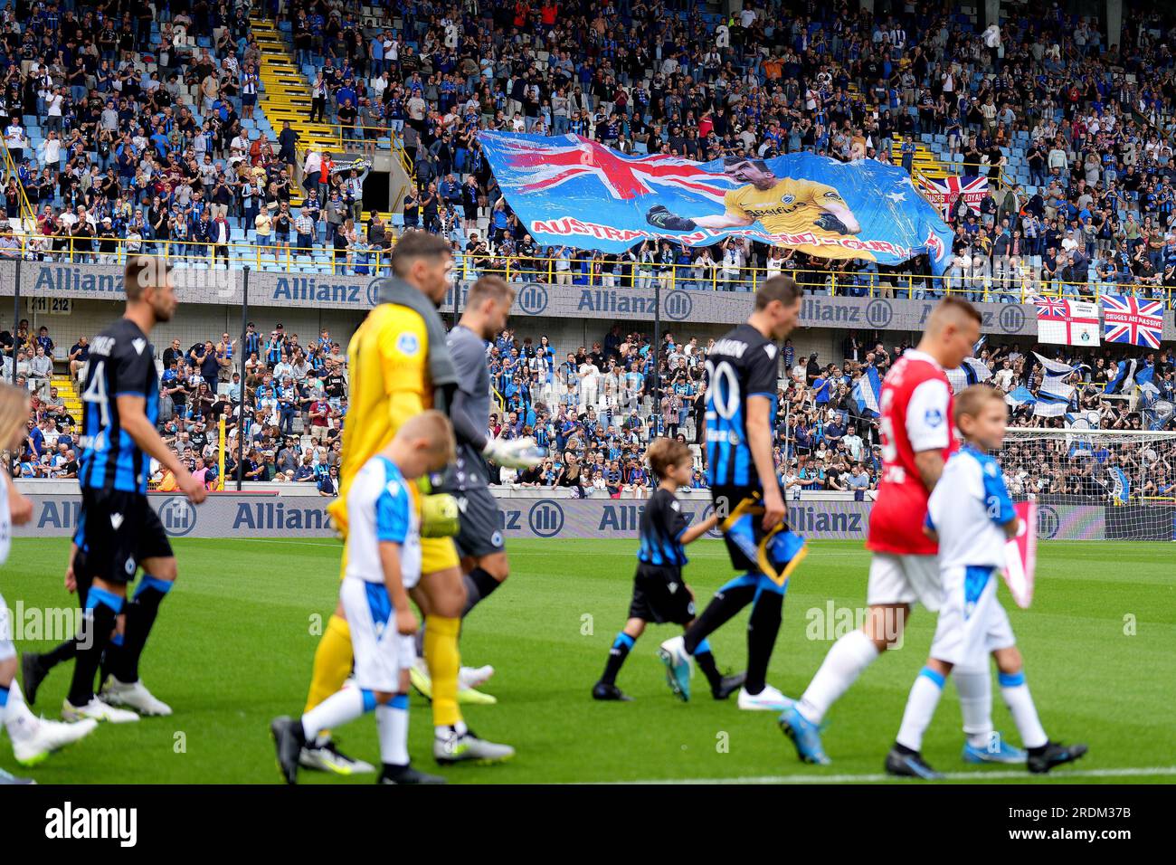 Fans and supporters of Brugge pictured during a soccer game