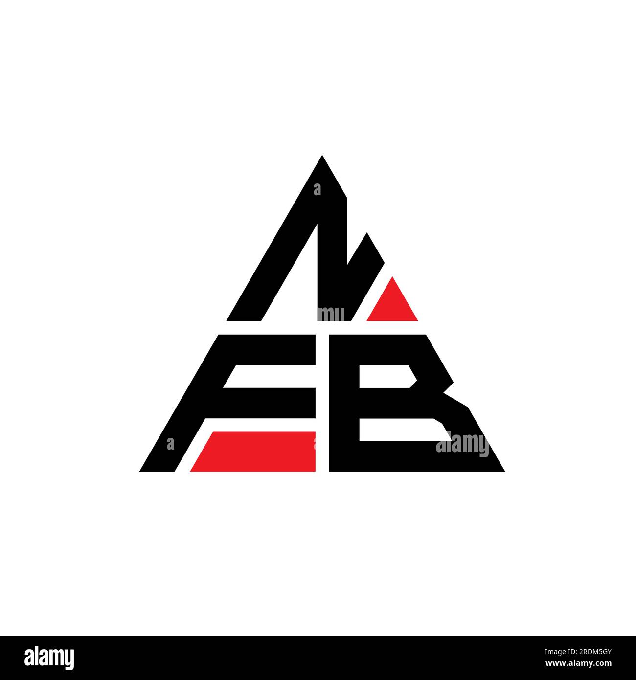 NFB triangle letter logo design with triangle shape. NFB triangle logo