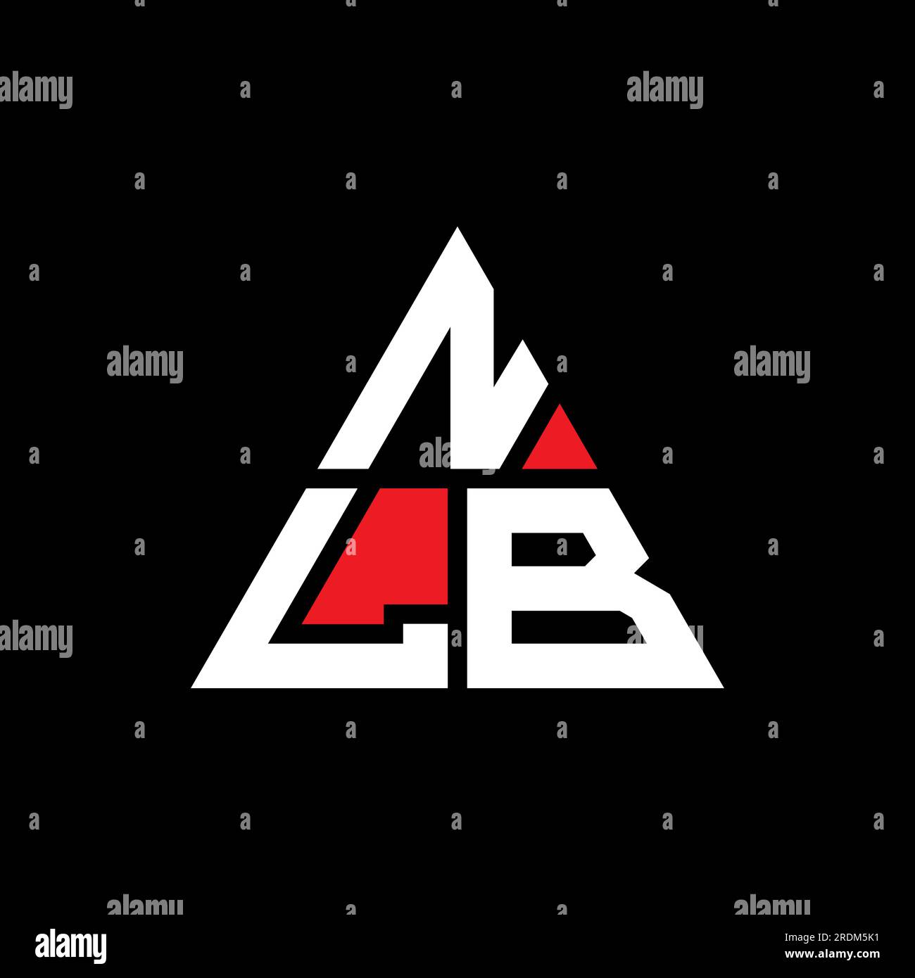 NLB triangle letter logo design with triangle shape. NLB triangle
