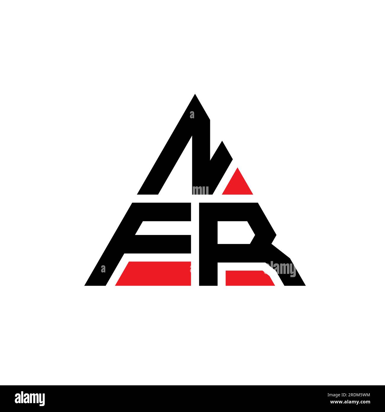 NFR triangle letter logo design with triangle shape. NFR triangle logo