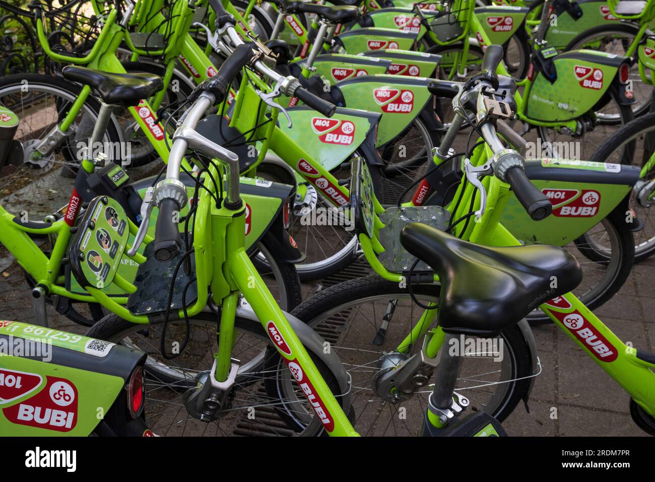 Bubi Rental bikes in Budapest, Hungary Stock Photo