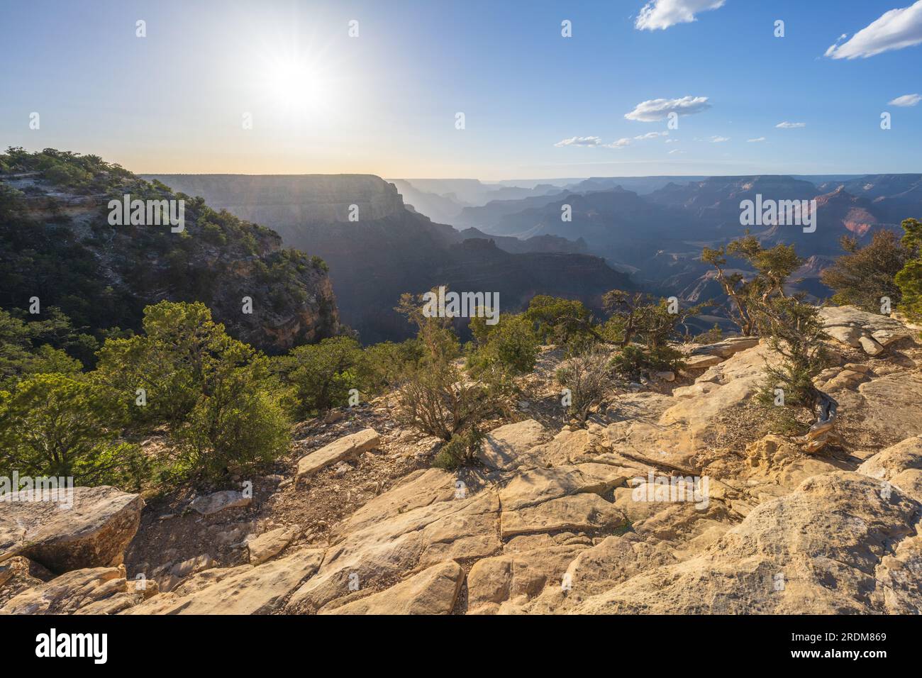 beautiful sunset at yavapai point at the grand canyon, arizona, usa