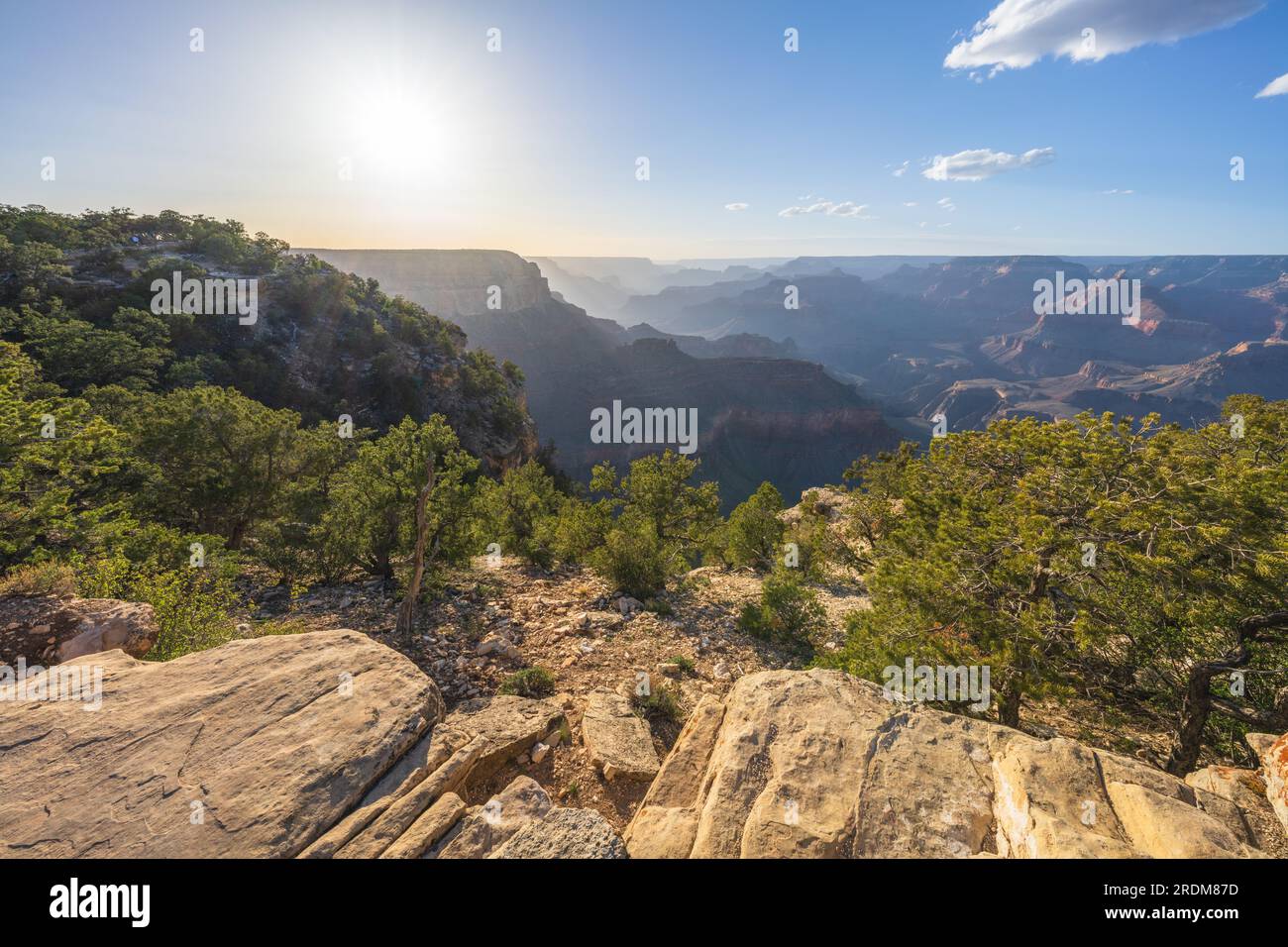 beautiful sunset at yavapai point at the grand canyon, arizona, usa
