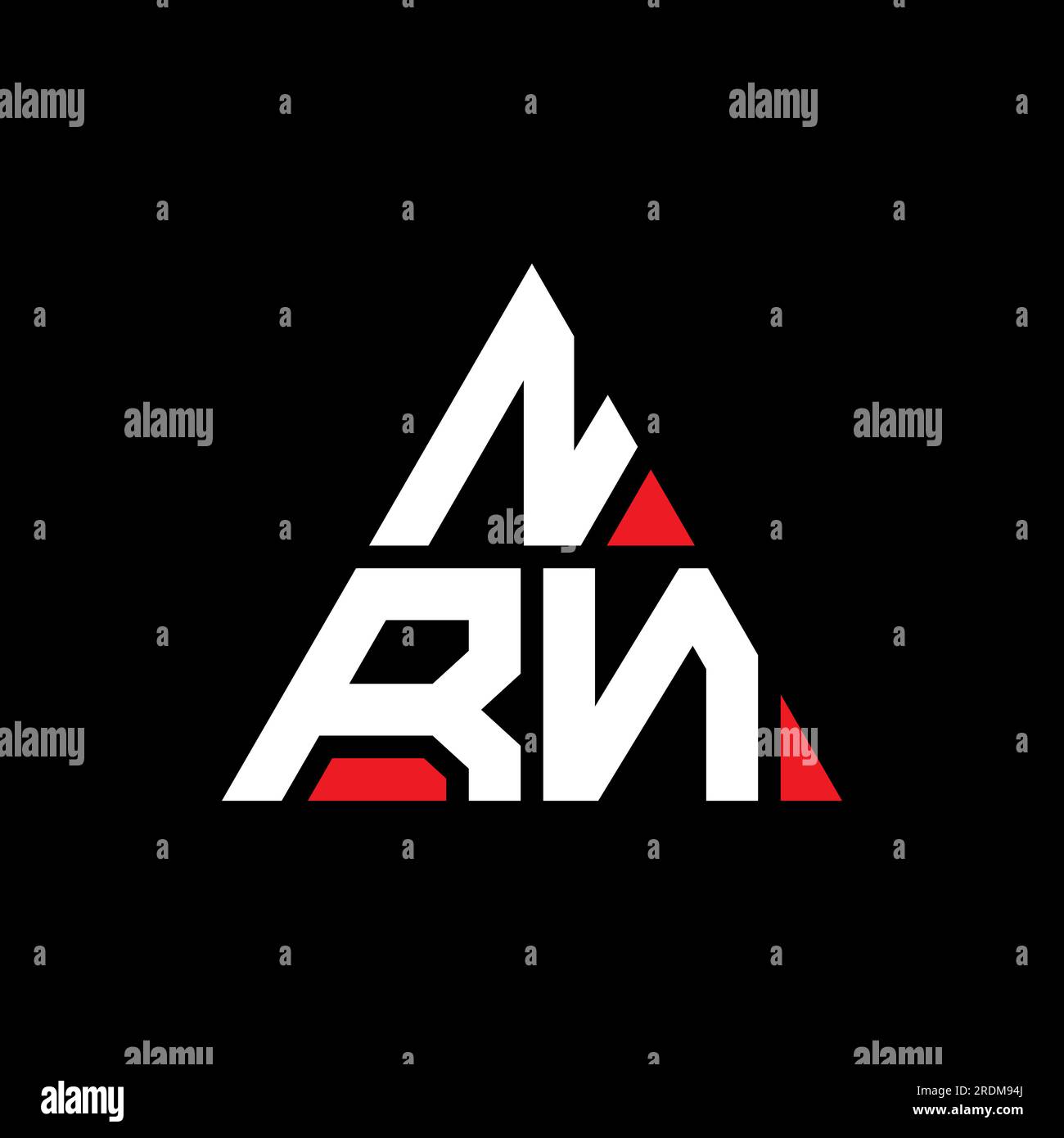 NRN triangle letter logo design with triangle shape. NRN triangle logo ...