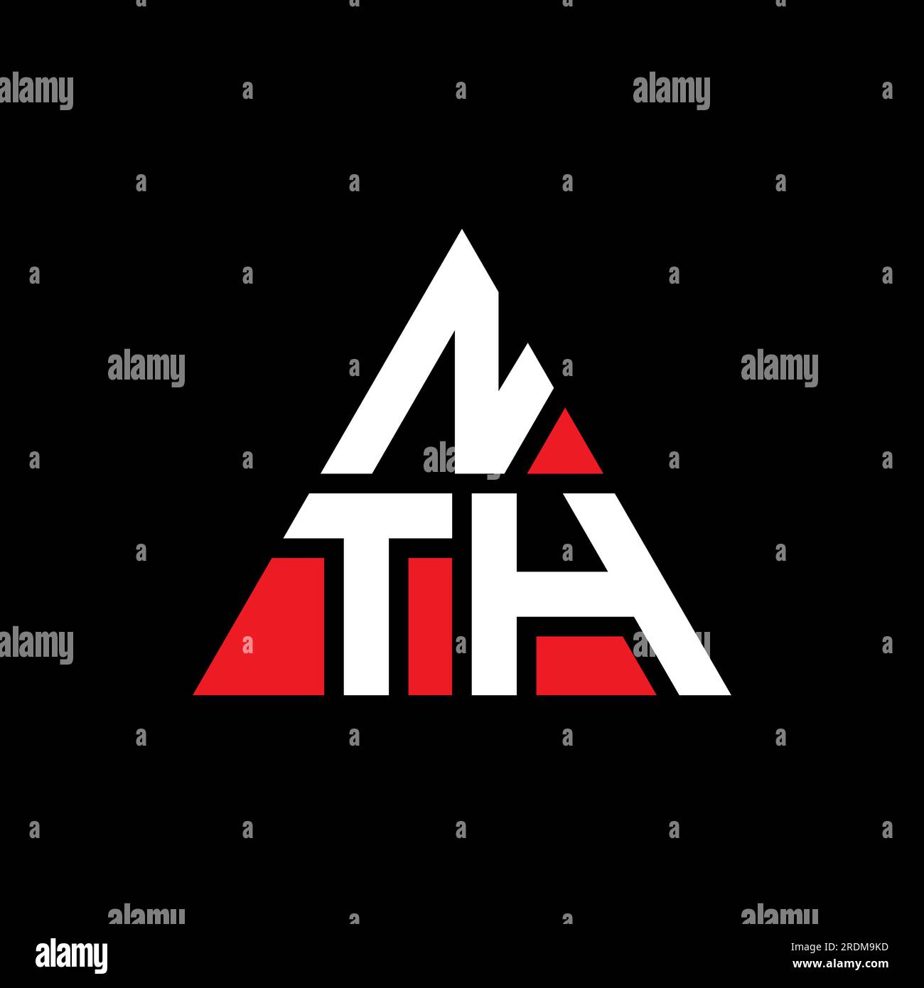 NTH triangle letter logo design with triangle shape. NTH triangle logo