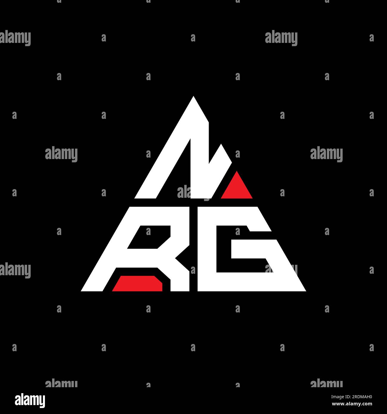 NRG triangle letter logo design with triangle shape. NRG triangle logo