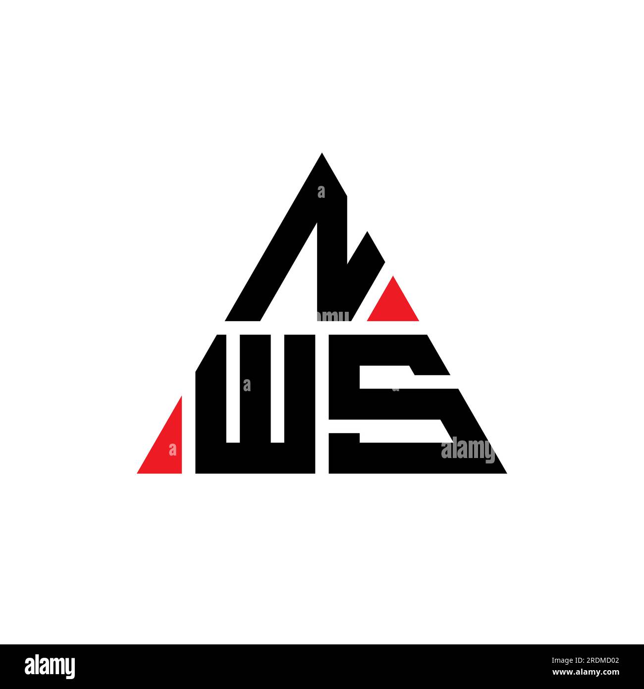NWS triangle letter logo design with triangle shape. NWS triangle logo