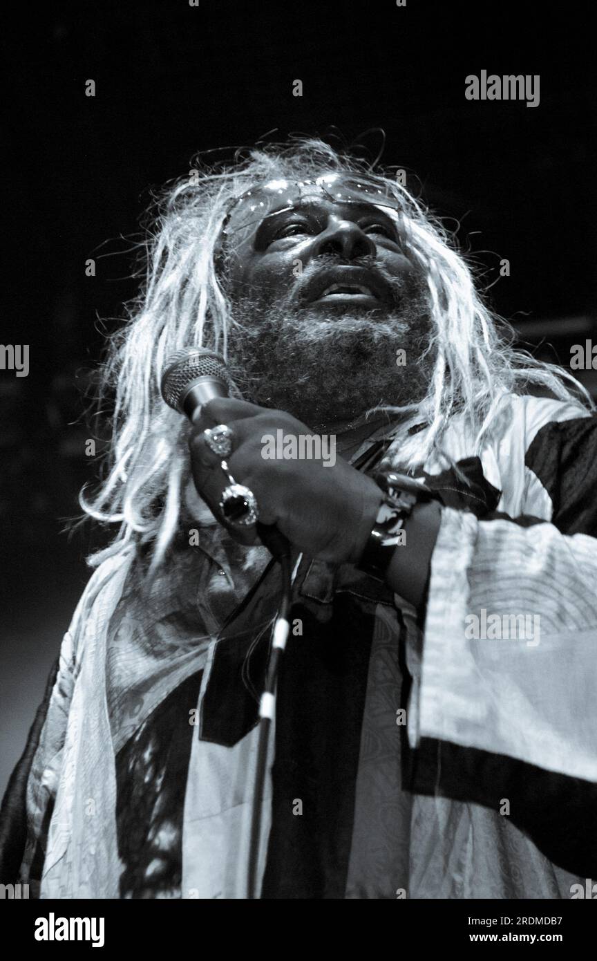 George Clinton is an American musician, His Parliament-Funkadelic collective developed an influential and eclectic form of funk music in the 1970's. Stock Photo