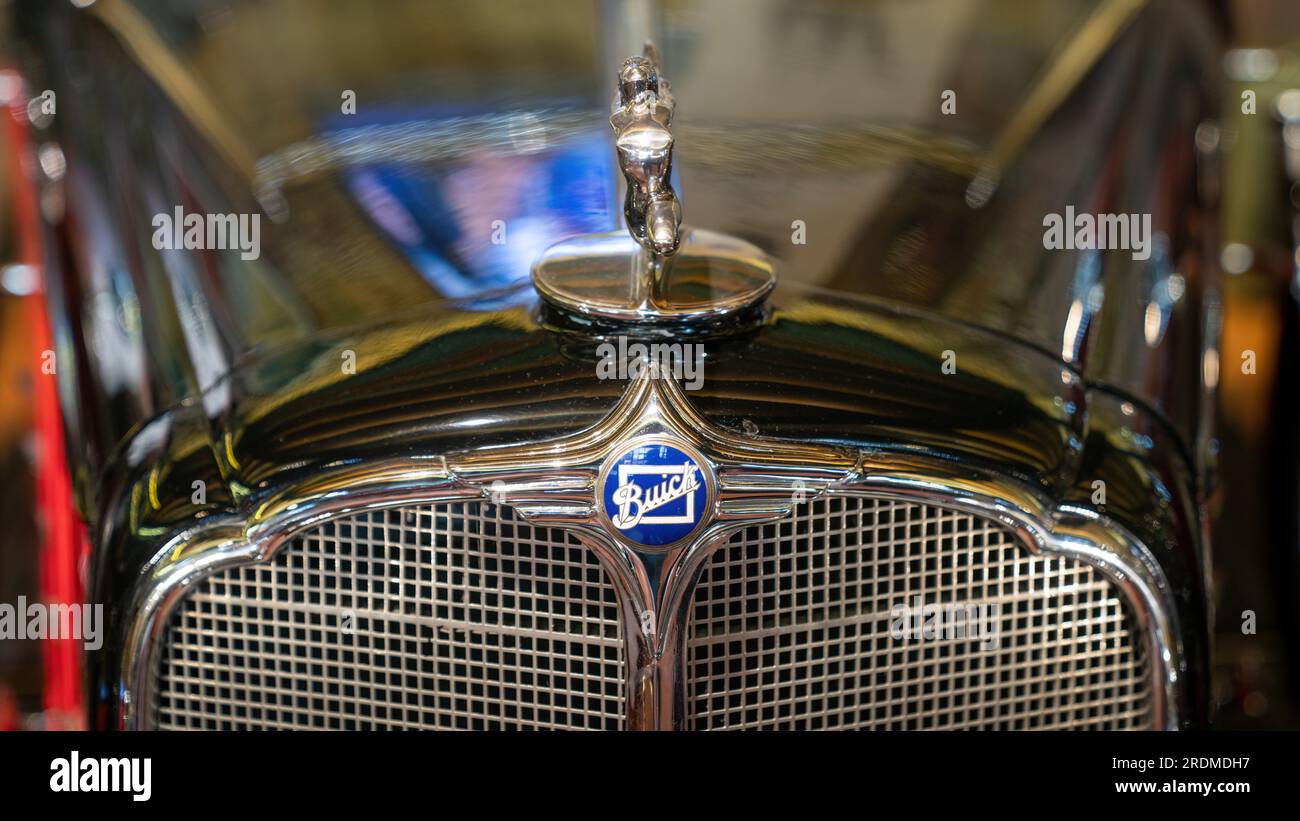 Istanbul, Turkey - April 2022: Front view of a classic Buick car ...