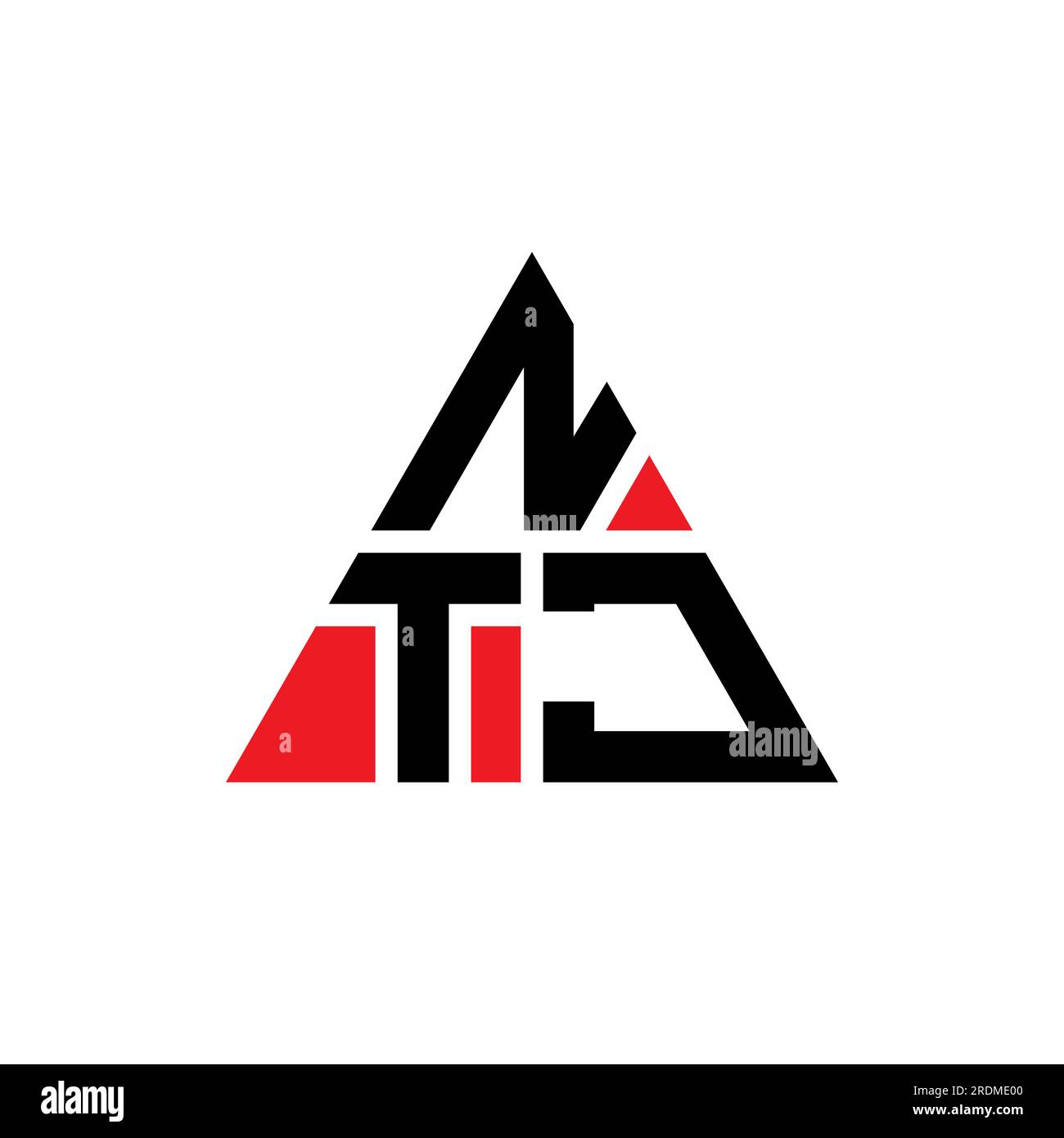 NTJ triangle letter logo design with triangle shape. NTJ triangle logo ...