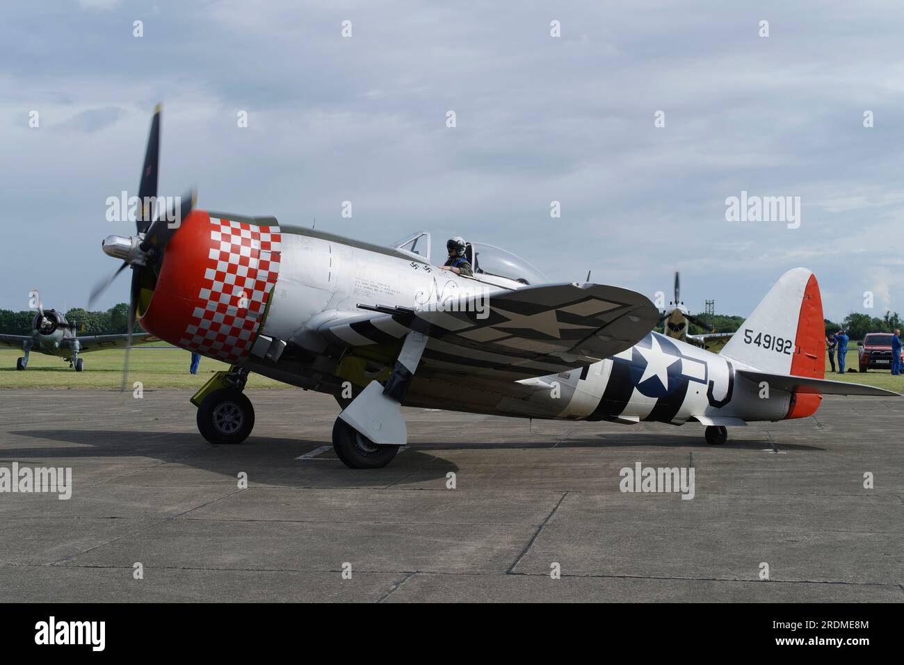 Republic P-47D Thunderbolt, G-THUN, 45-49192, Flying Legends, Leeds. Stock Photo