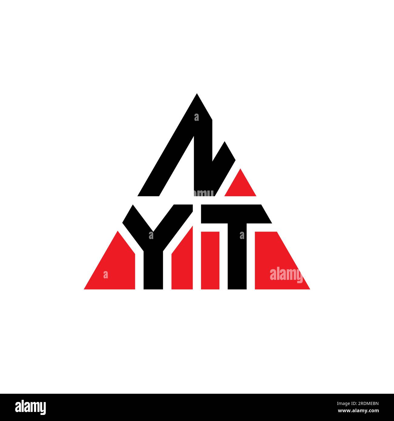 NYT triangle letter logo design with triangle shape. NYT triangle logo design monogram. NYT triangle vector logo template with red color. NYT triangul Stock Vector