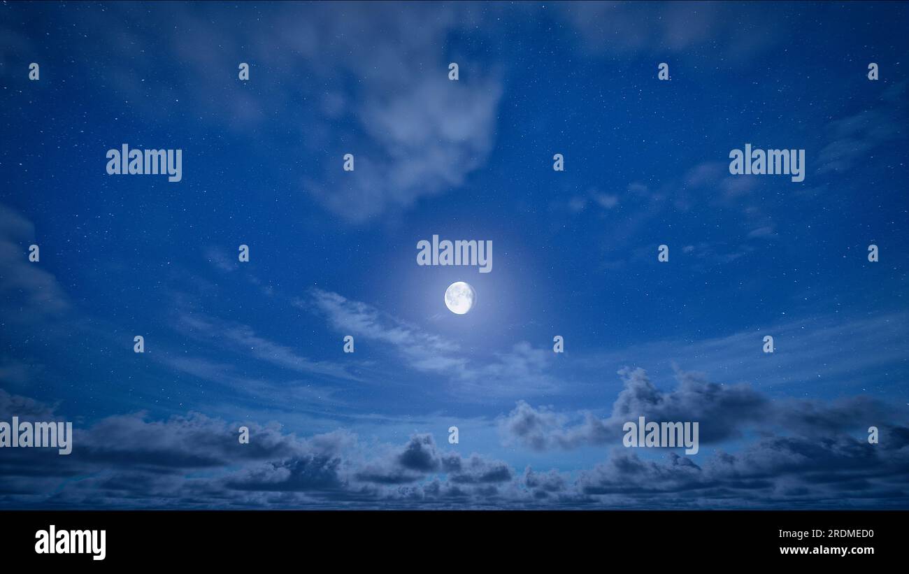Full moon night sky cloud hi-res stock photography and images - Alamy