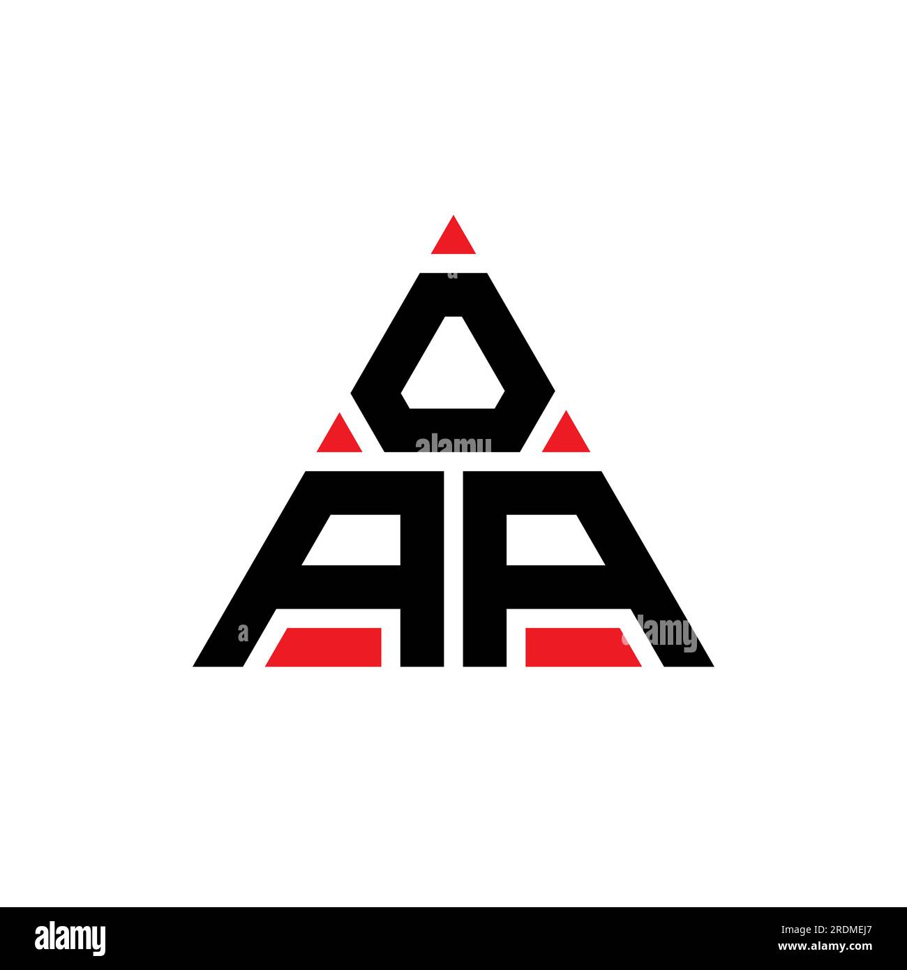 OAA triangle letter logo design with triangle shape. OAA triangle logo