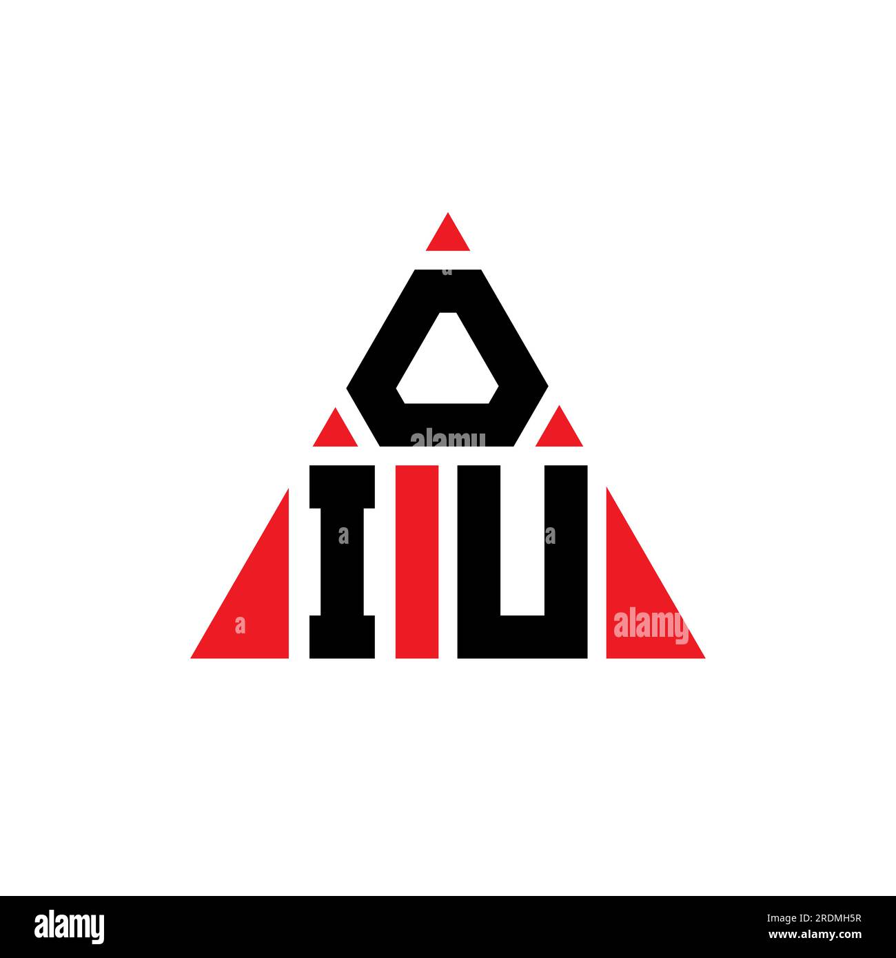 OIU triangle letter logo design with triangle shape. OIU triangle logo ...