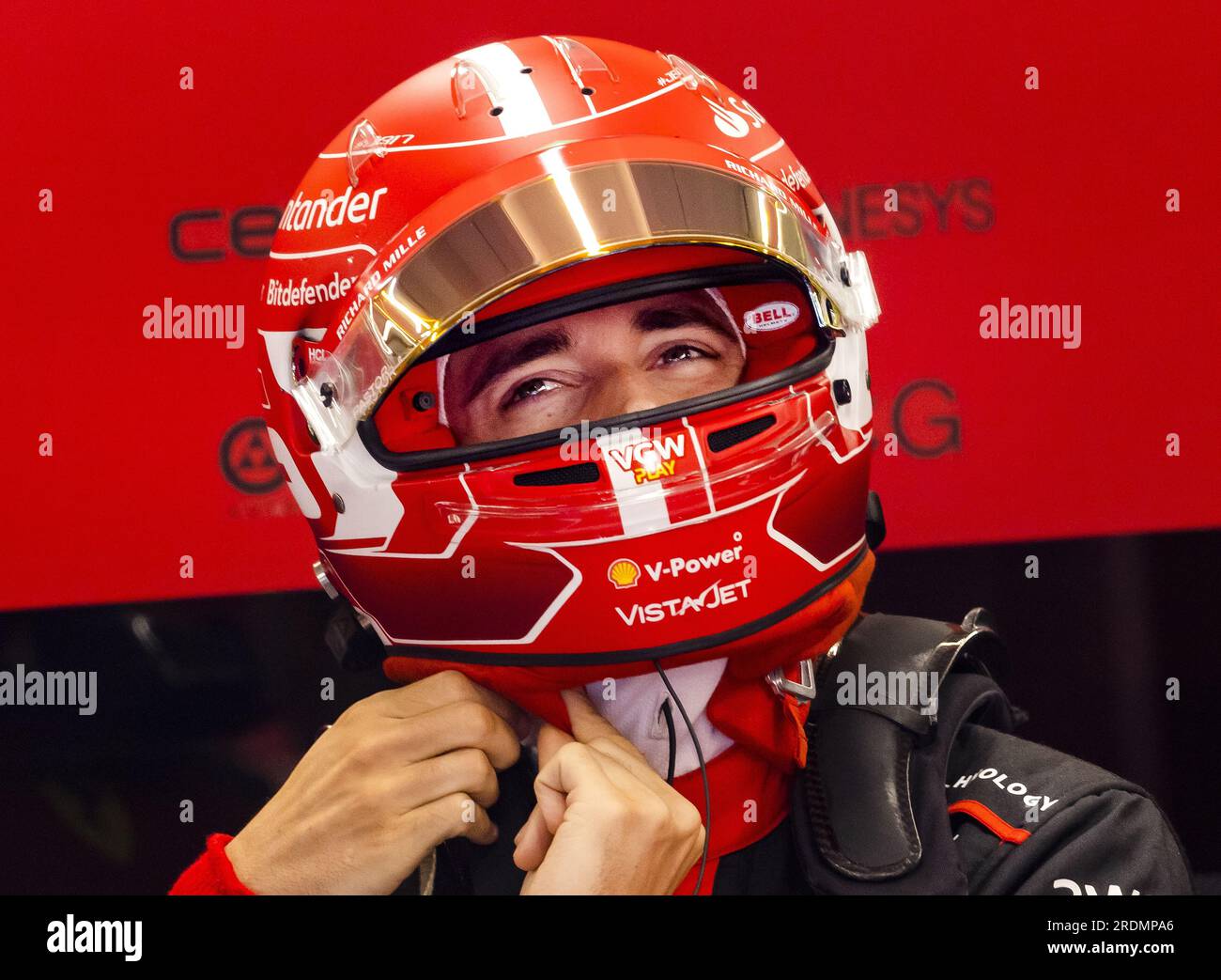 Budapest, Hungary. 22nd July 2023. BUDAPEST - Charles Leclerc (Ferrari) during qualifying on the Hungaroring Circuit ahead of the Hungarian Grand Prix. ANP REMKO DE WAAL Credit: ANP/Alamy Live News Stock Photo