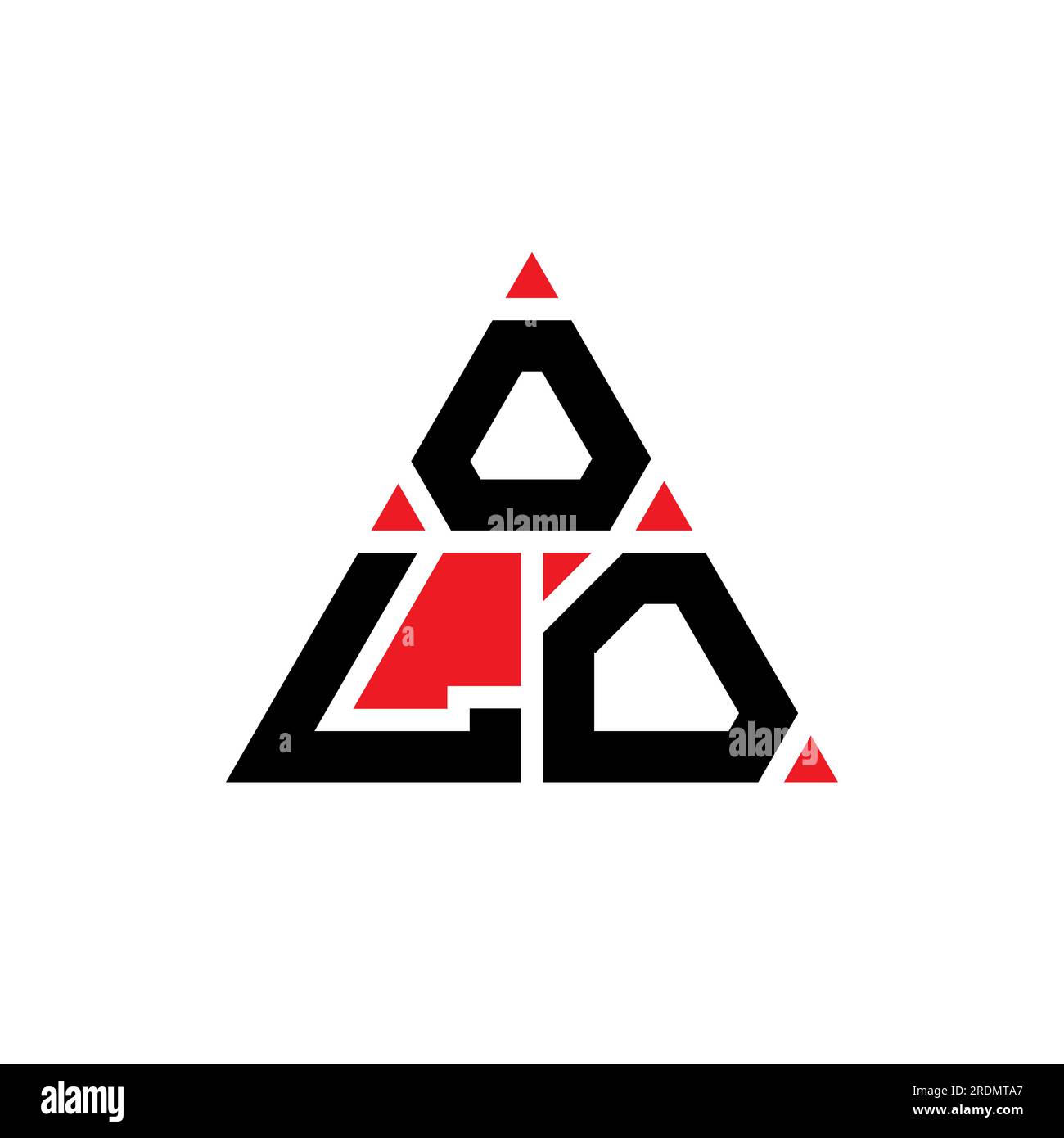 OLO triangle letter logo design with triangle shape. OLO triangle logo