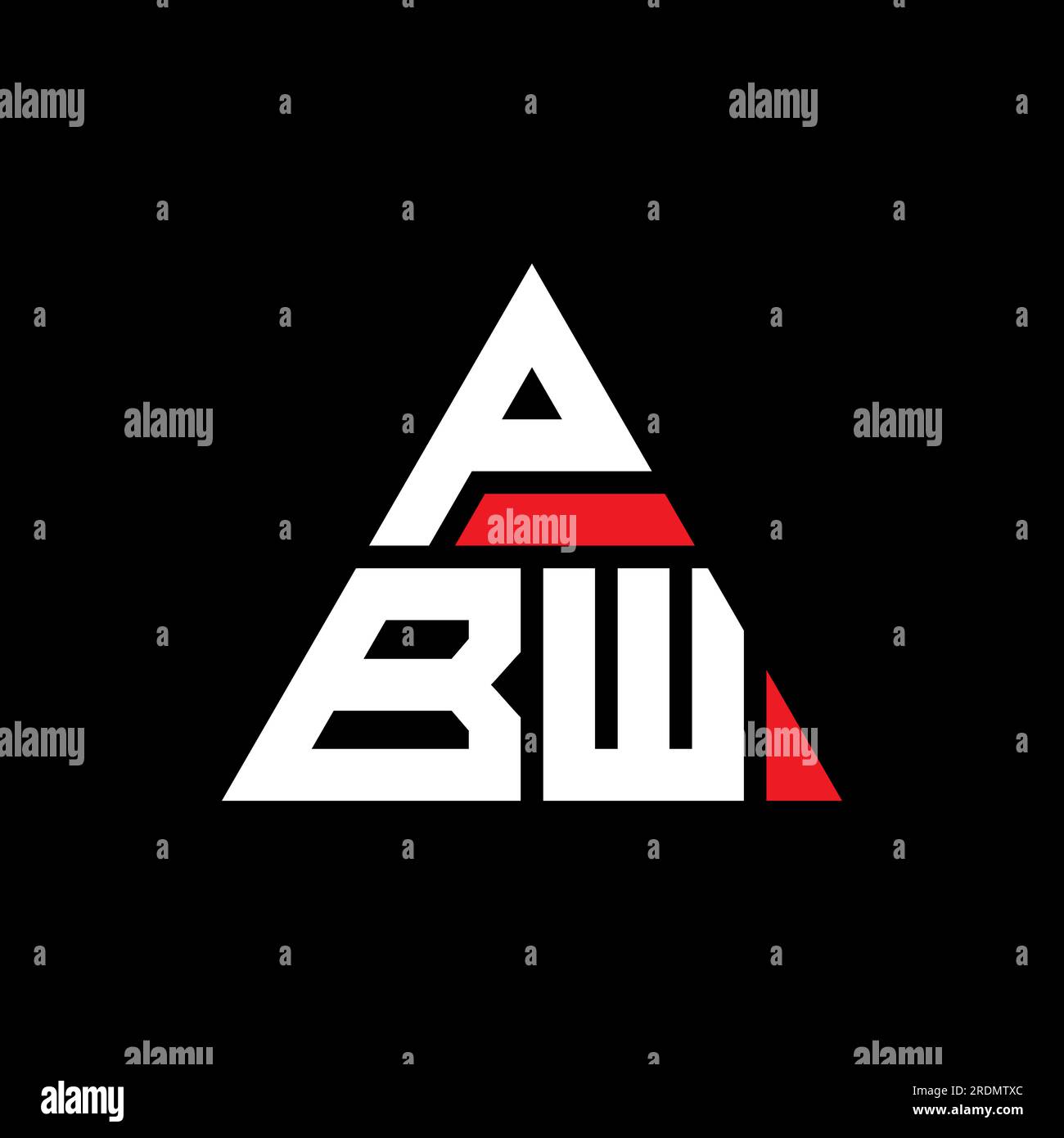 PBW triangle letter logo design with triangle shape. PBW triangle logo ...