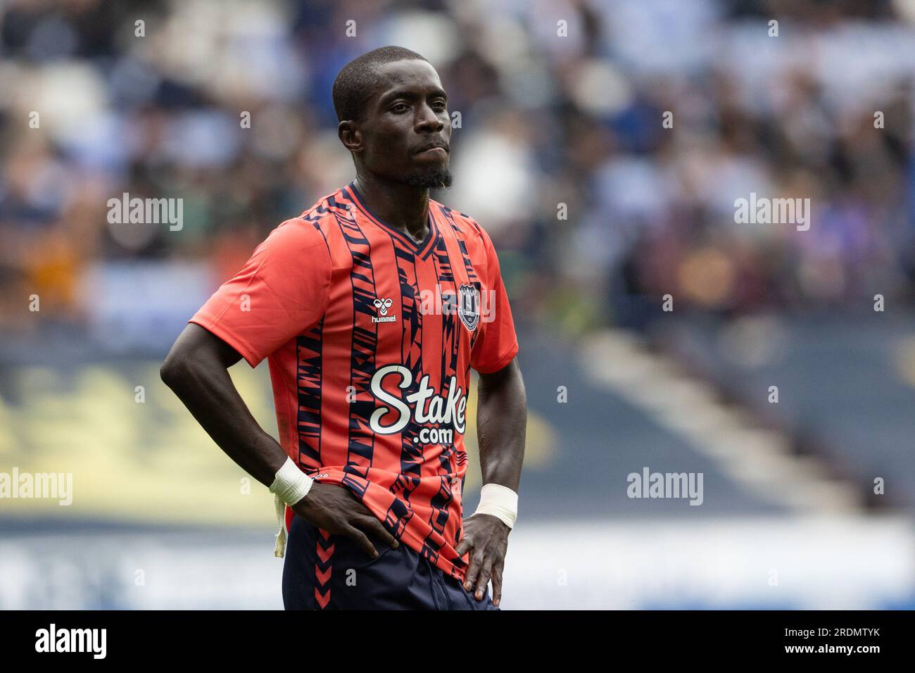 Wigan, UK. 22nd July 2023. Idrissa Gana Gueye of Everton during the pre season friendly between Wigan Athletic and Everton at the DW Stadium, Wigan, United Kingdom on Saturday 22nd July 2023  (Photo by Phil Bryan/Alamy Live News) Stock Photo