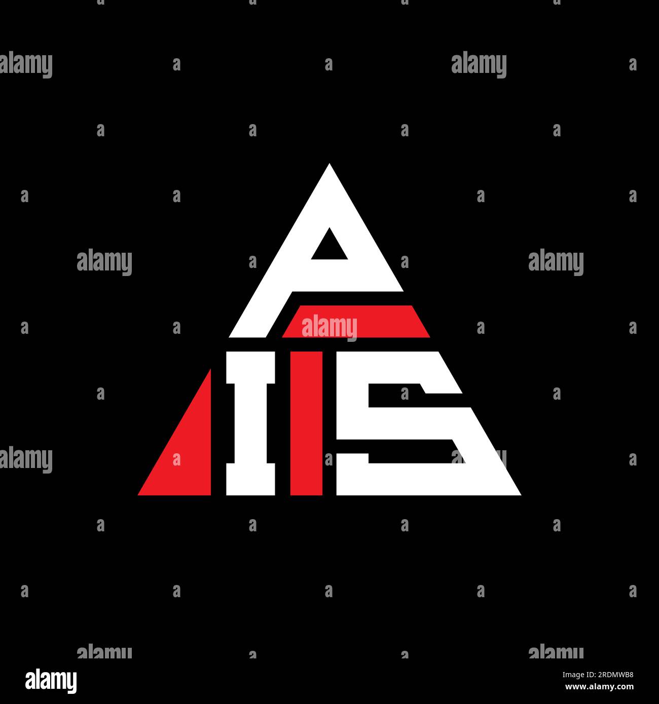 PIS triangle letter logo design with triangle shape. PIS triangle logo
