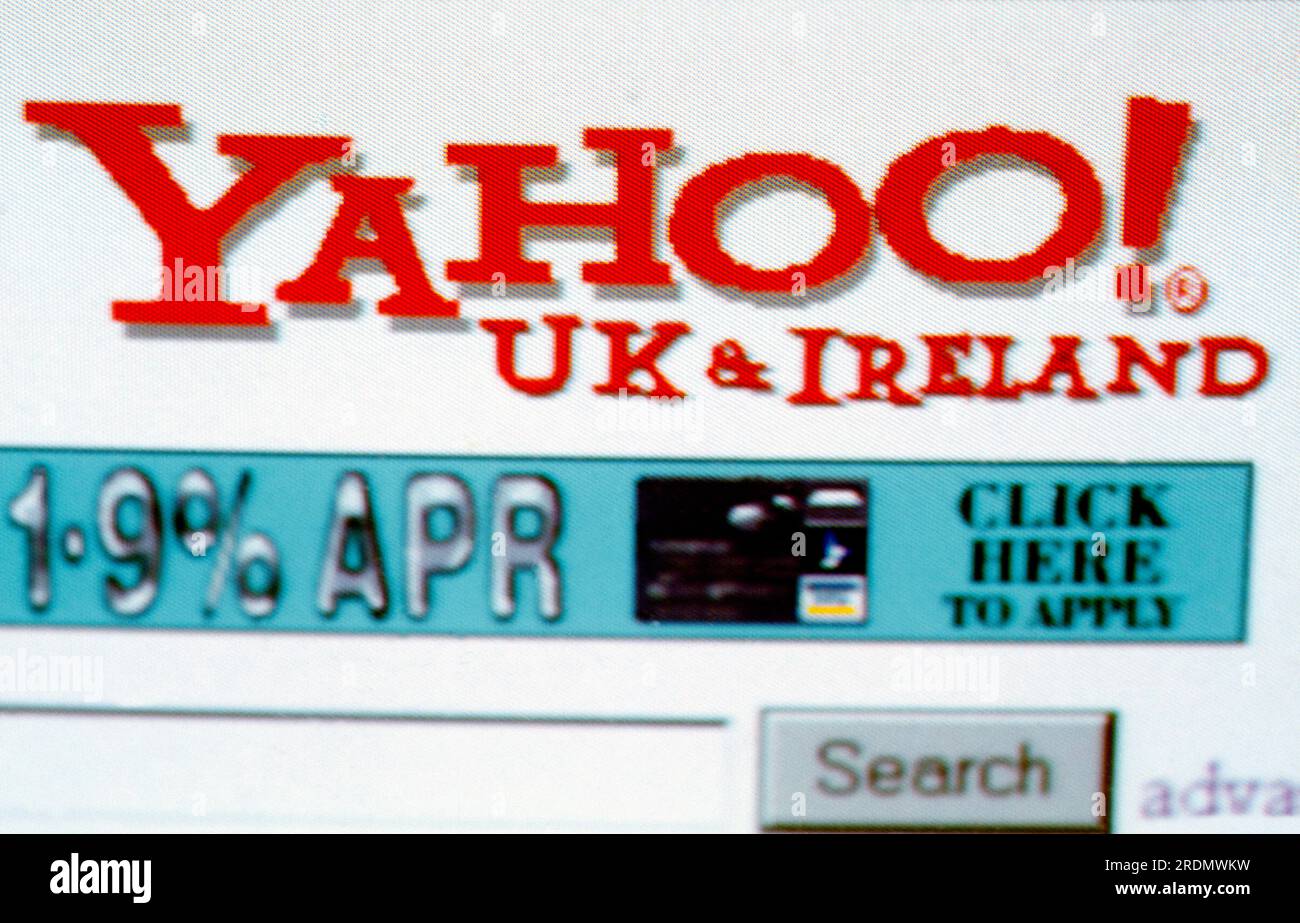 Yahoo search engine logo stock photo alamy