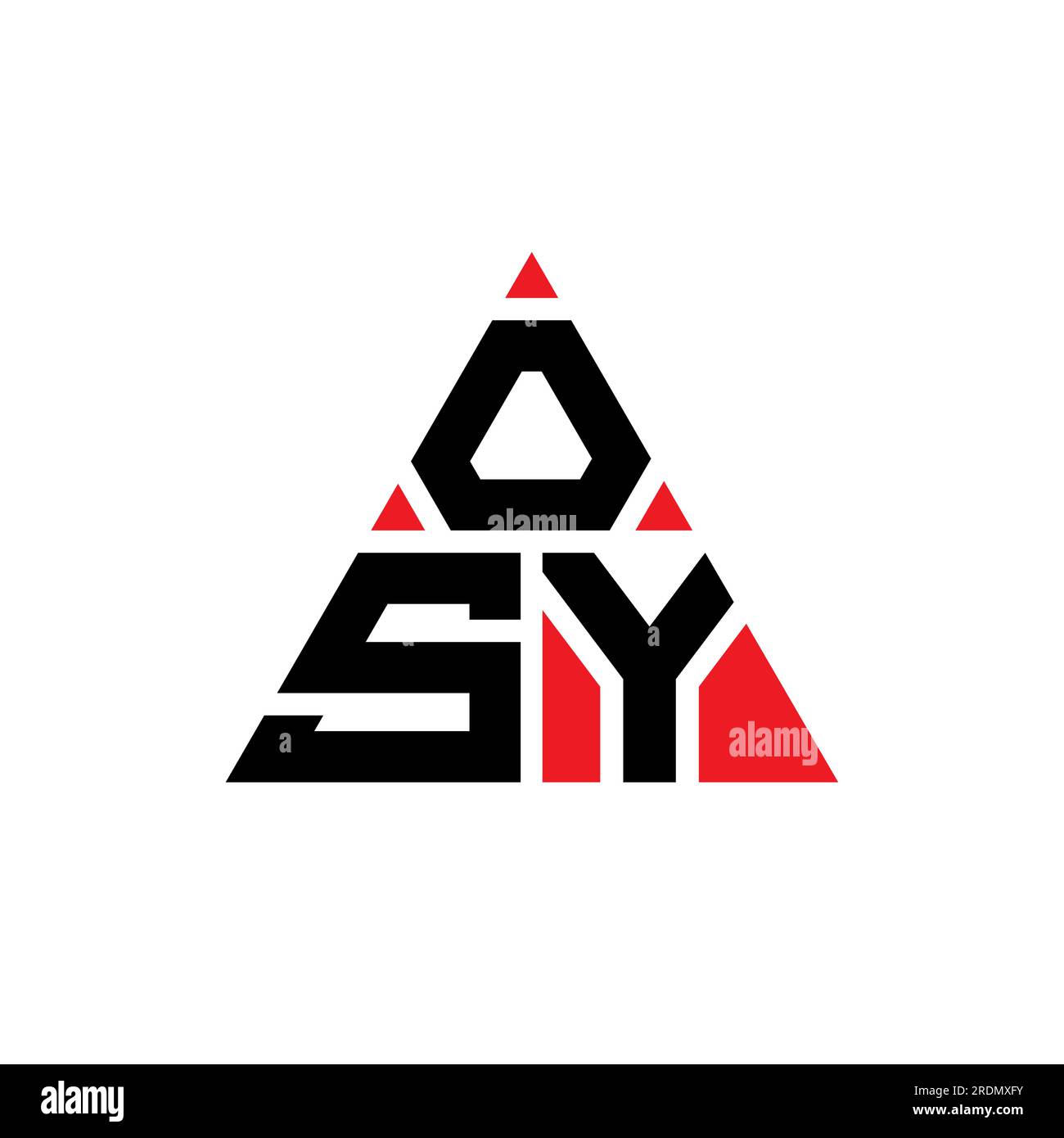 OSY triangle letter logo design with triangle shape. OSY triangle logo ...