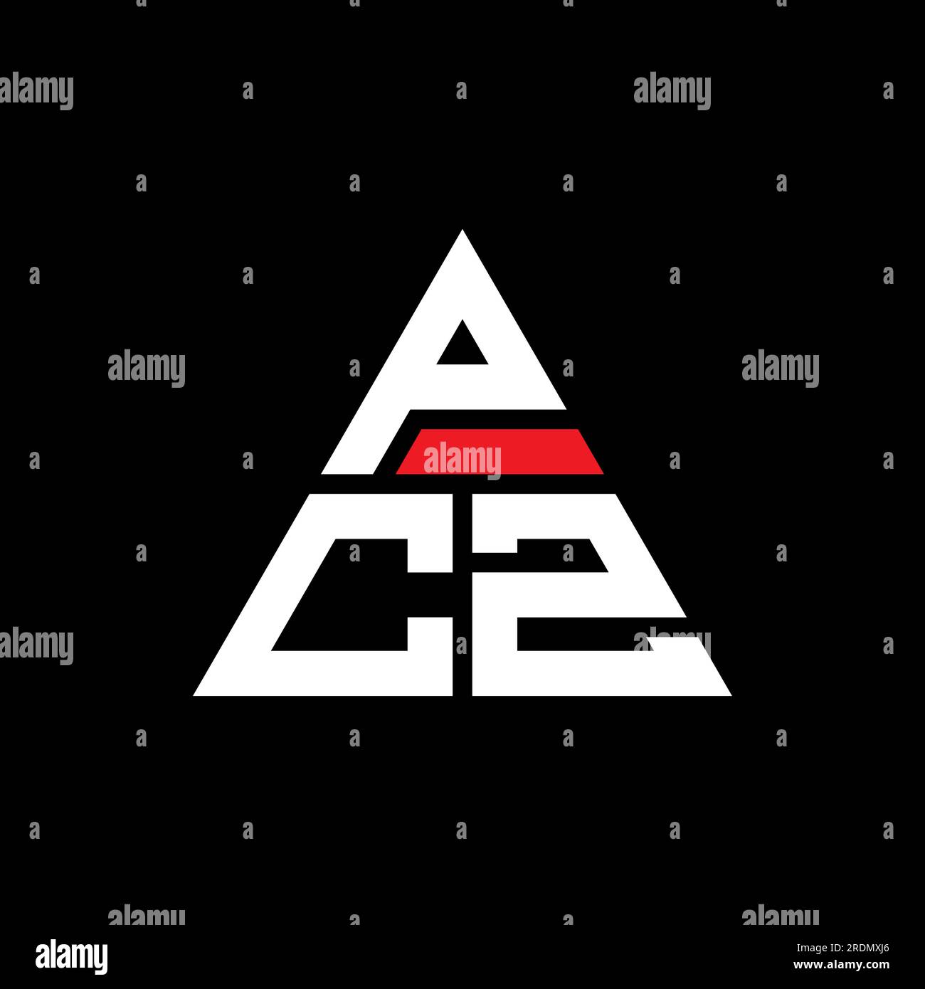 PCZ triangle letter logo design with triangle shape. PCZ triangle logo ...