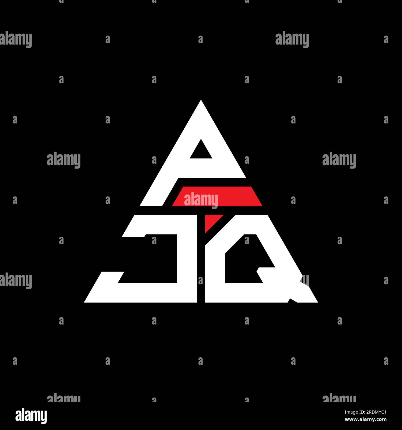 PJQ triangle letter logo design with triangle shape. PJQ triangle logo ...