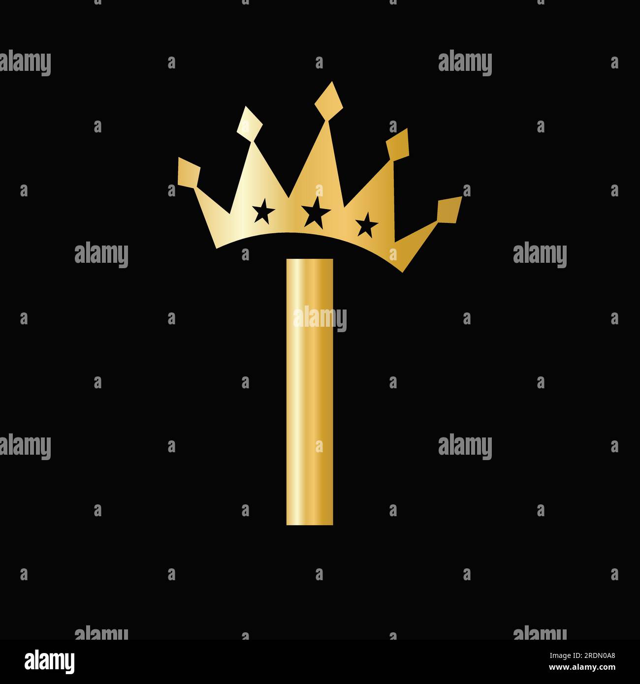 Letter I Luxury Logo With Crown Symbol. Crown Logotype Template Stock ...