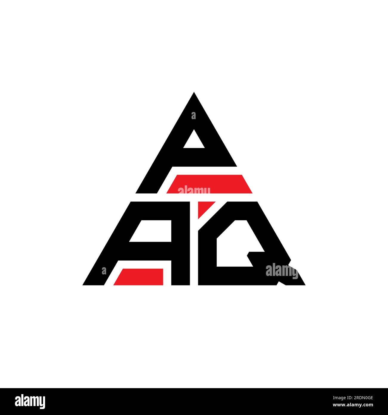 PAQ triangle letter logo design with triangle shape. PAQ triangle logo