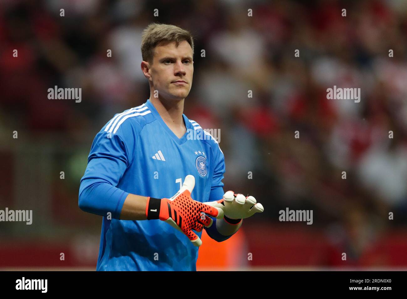 Marc-Andre ter Stegen of Germany in action during the Friendly match between Poland and Germany at PEG Narodowy. Final score: Poland 1:0 Germany. Stock Photo