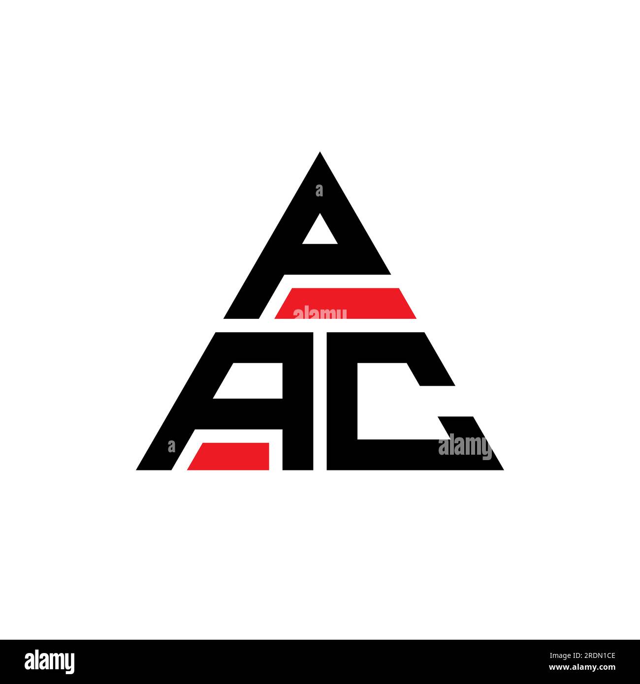 PAC triangle letter logo design with triangle shape. PAC triangle logo