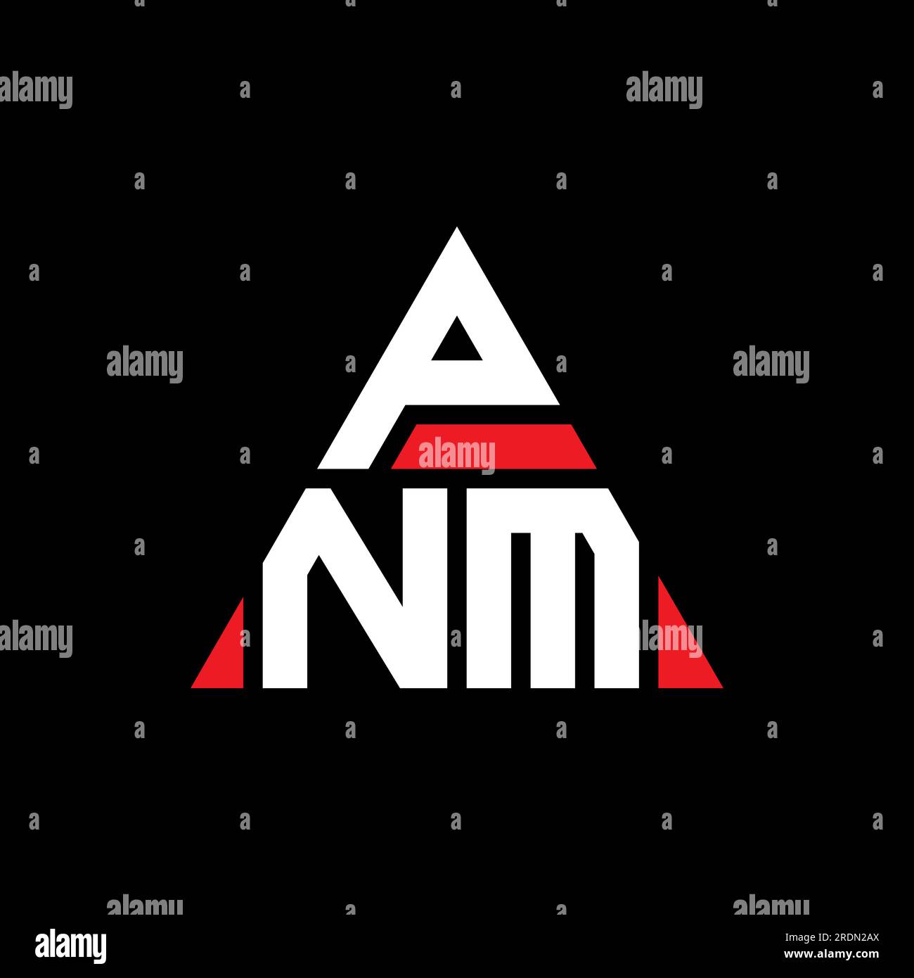 PNM triangle letter logo design with triangle shape. PNM triangle logo