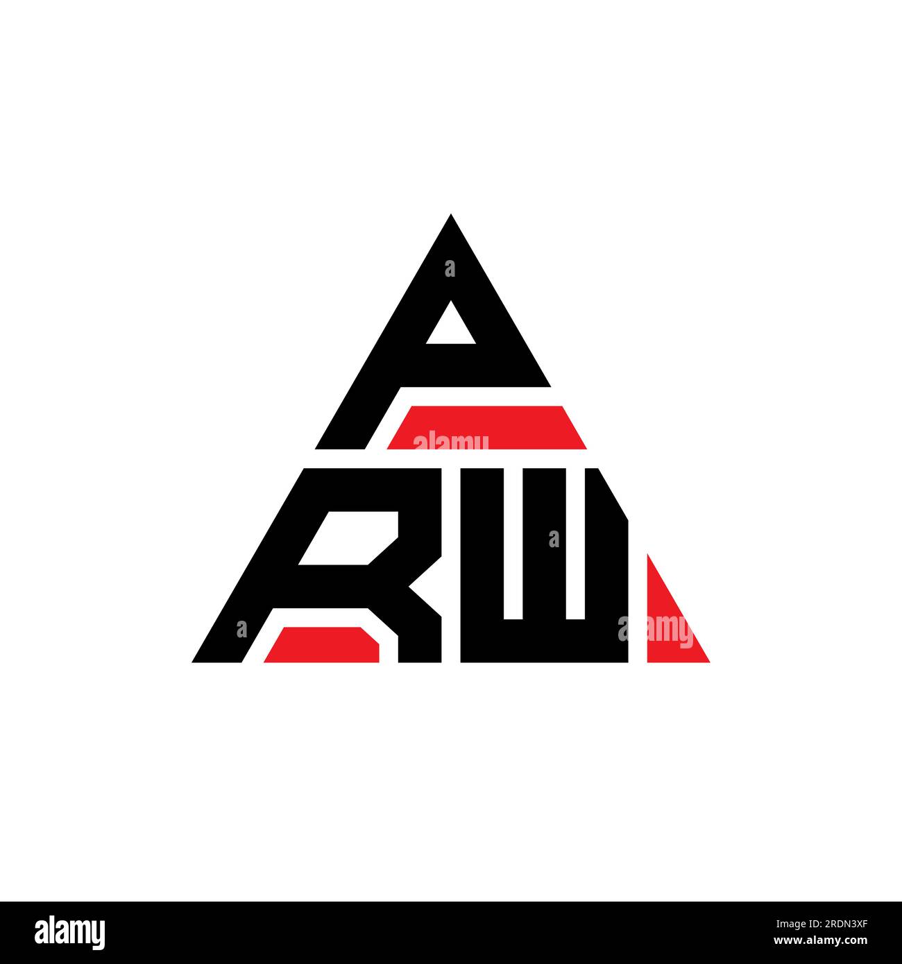 PRW triangle letter logo design with triangle shape. PRW triangle logo design monogram. PRW