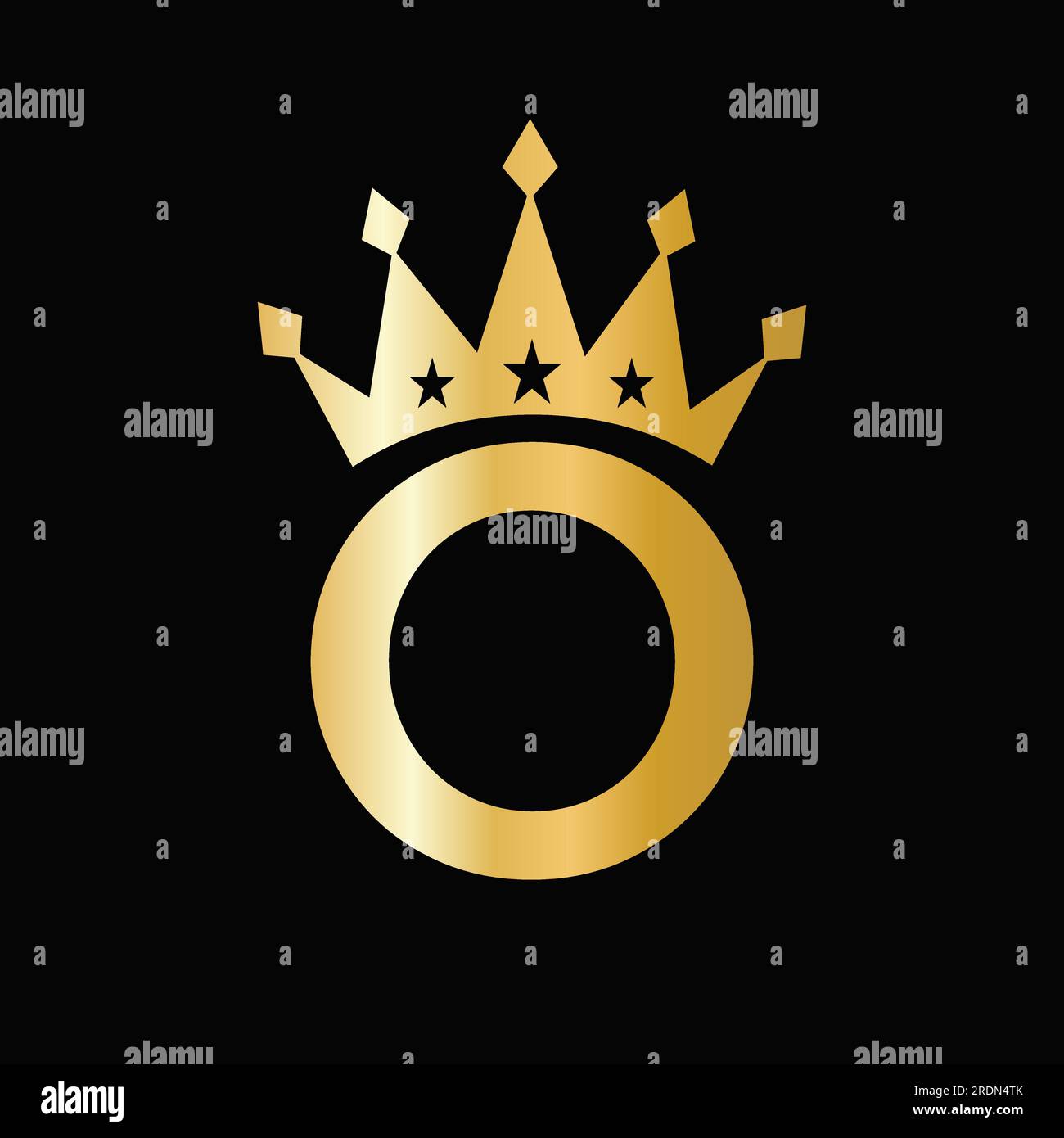 Letter O Luxury Logo With Crown Symbol. Crown Logotype Template Stock ...