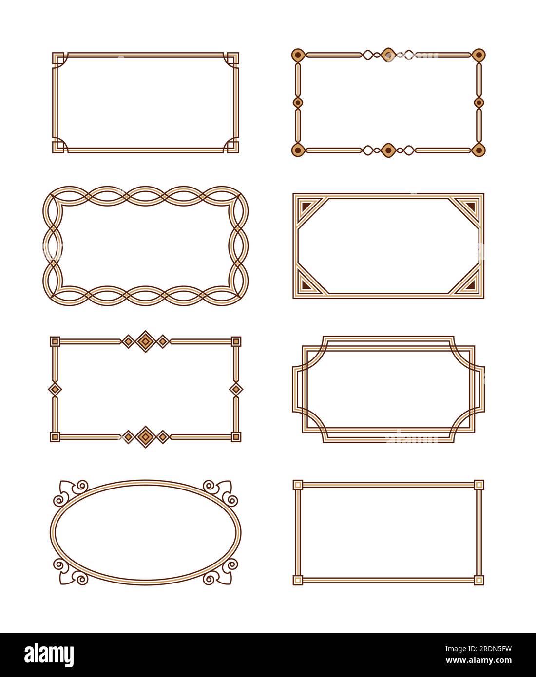 Classic style borders. Set of vector borders in classic style
