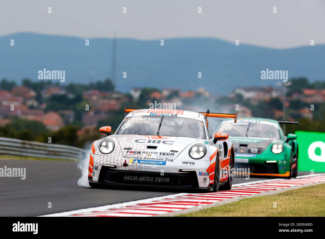 Budapest, Hungary. 21st July, 2023. #6 Gustav Burton (UK, Fach Auto Tech), Porsche Mobil 1 Supercup at Hungaroring on July 21, 2023 in Budapest, Hungary. (Photo by HIGH TWO) Credit: dpa/Alamy Live News Stock Photo