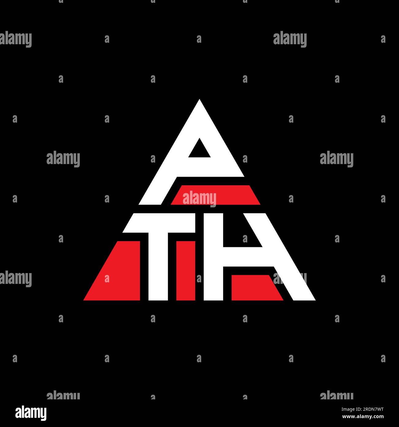 PTH triangle letter logo design with triangle shape. PTH triangle logo design monogram. PTH