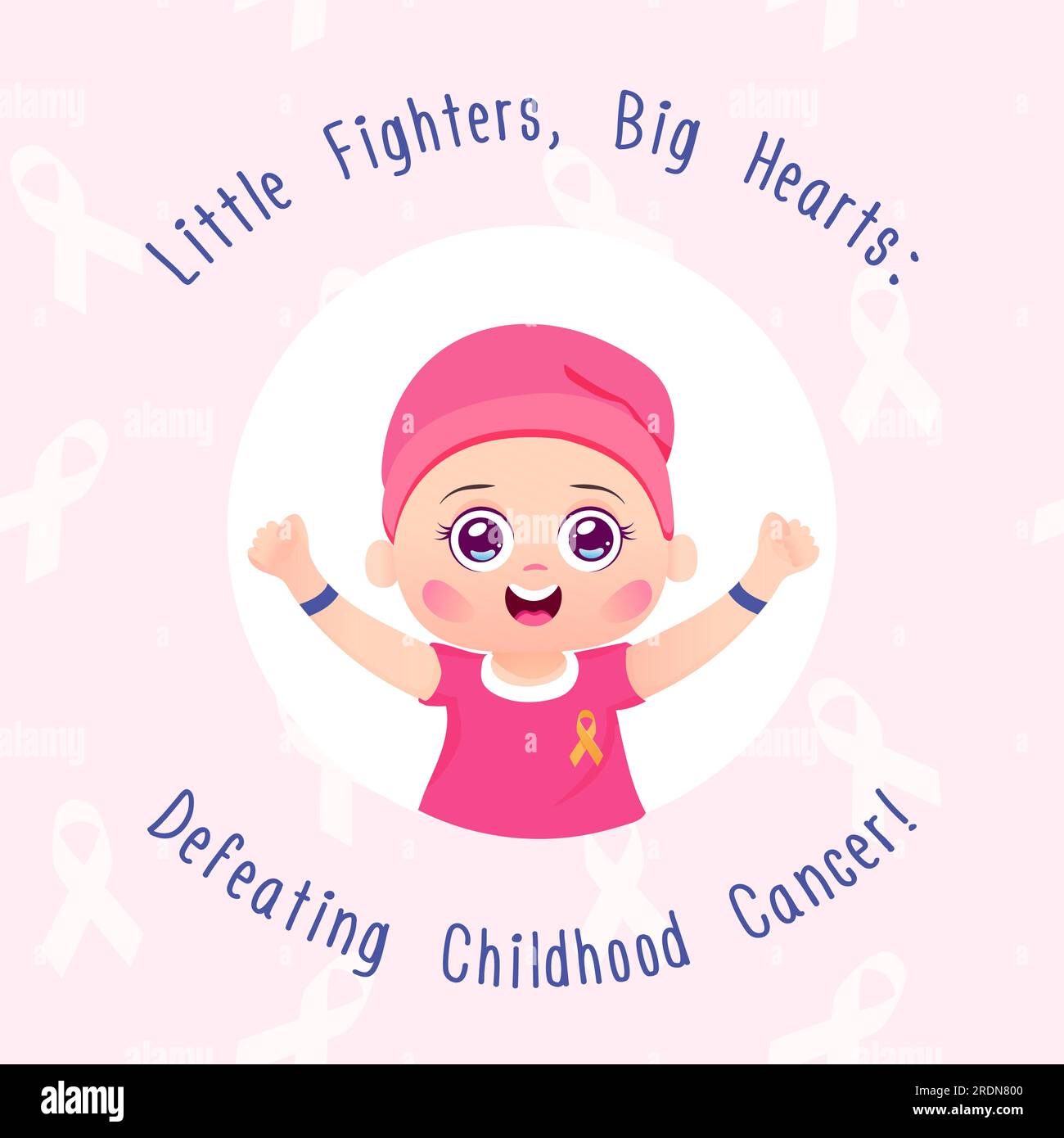 International Day Against Childhood Cancer Child Awareness Month Stock Vector