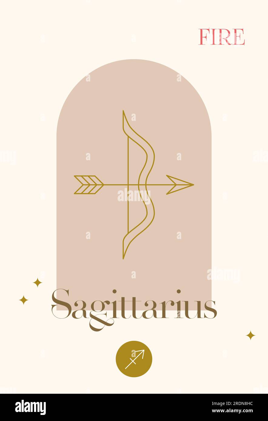 Zodiac Fire Sagittarius Stock Vector Image & Art - Alamy