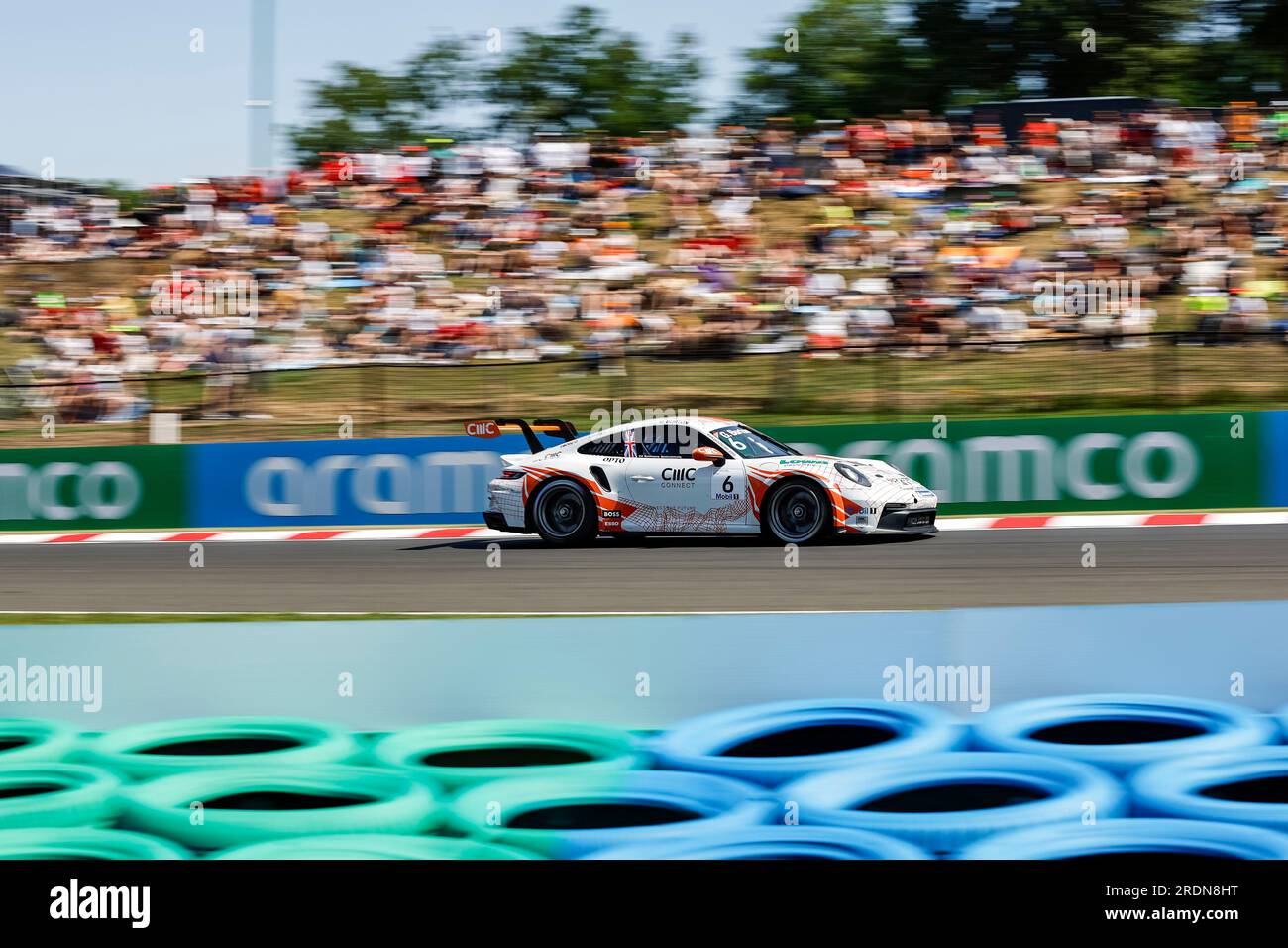 Budapest, Hungary. 22nd July, 2023. #6 Gustav Burton (UK, Fach Auto Tech), Porsche Mobil 1 Supercup at Hungaroring on July 22, 2023 in Budapest, Hungary. (Photo by HIGH TWO) Credit: dpa/Alamy Live News Stock Photo