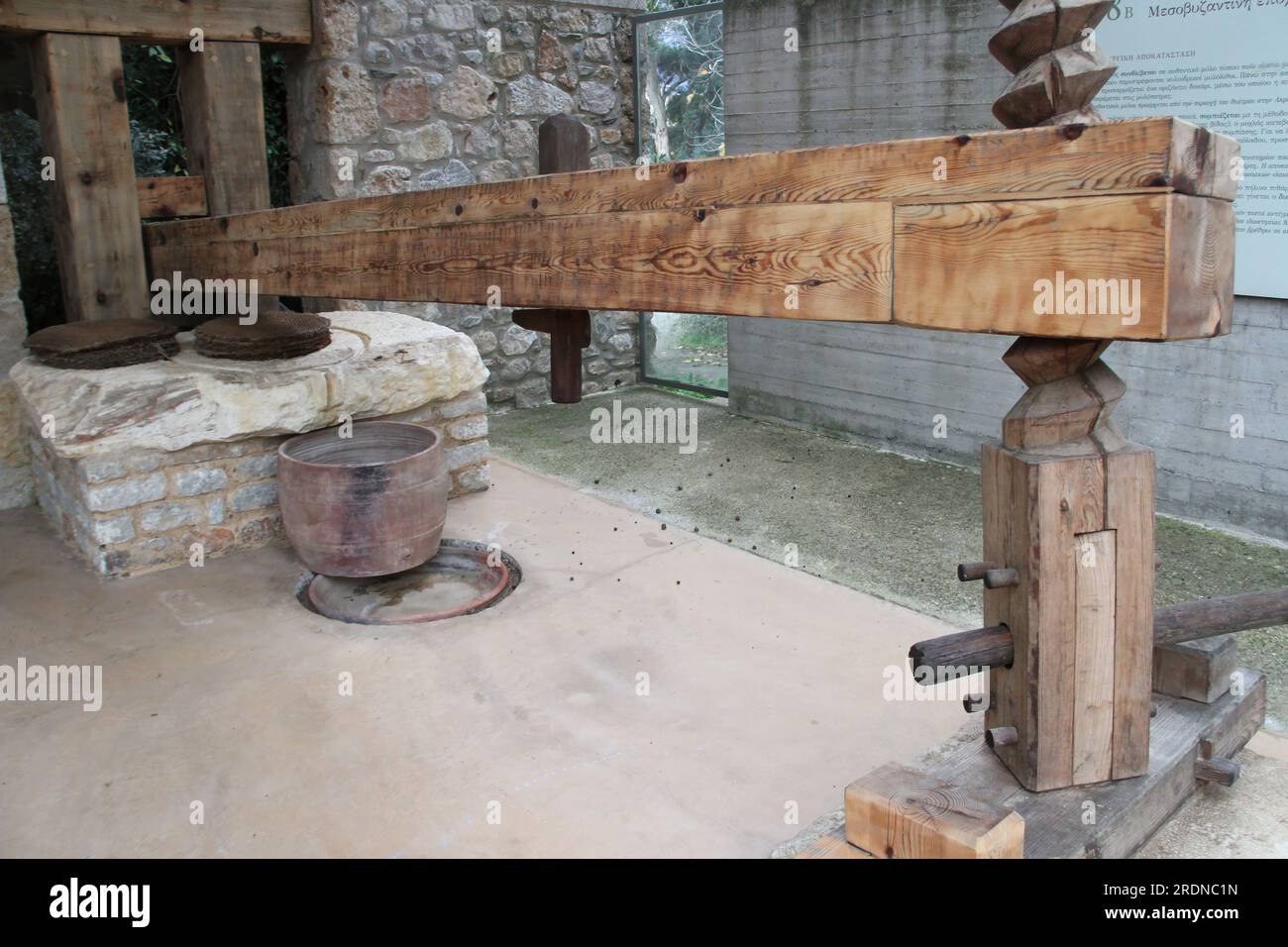 Sparti, Greece 12/1/2017 Olive oil museum Stock Photo Alamy