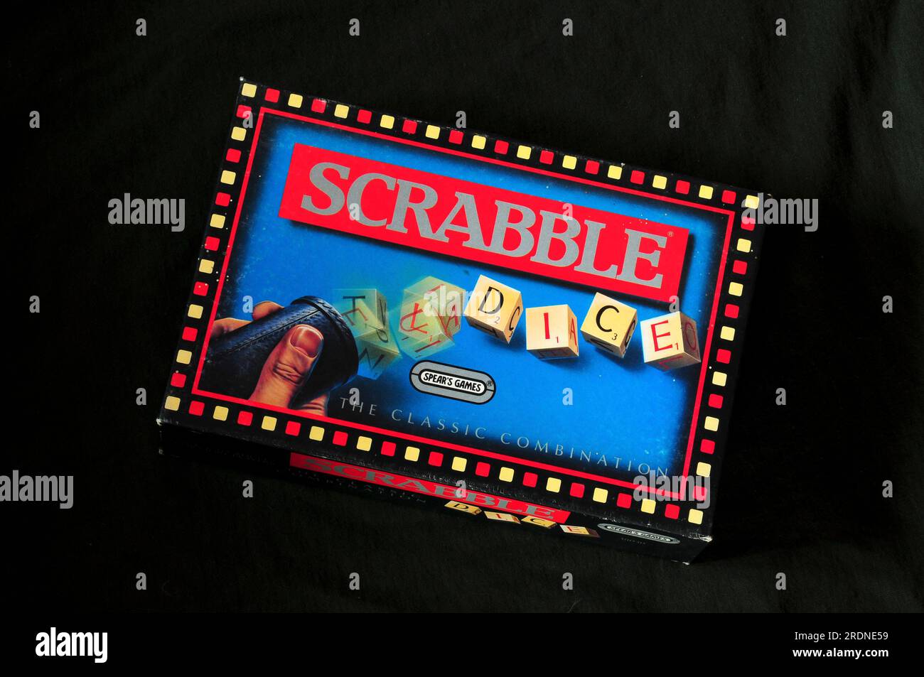 Scrabble dice word game Stock Photo Alamy