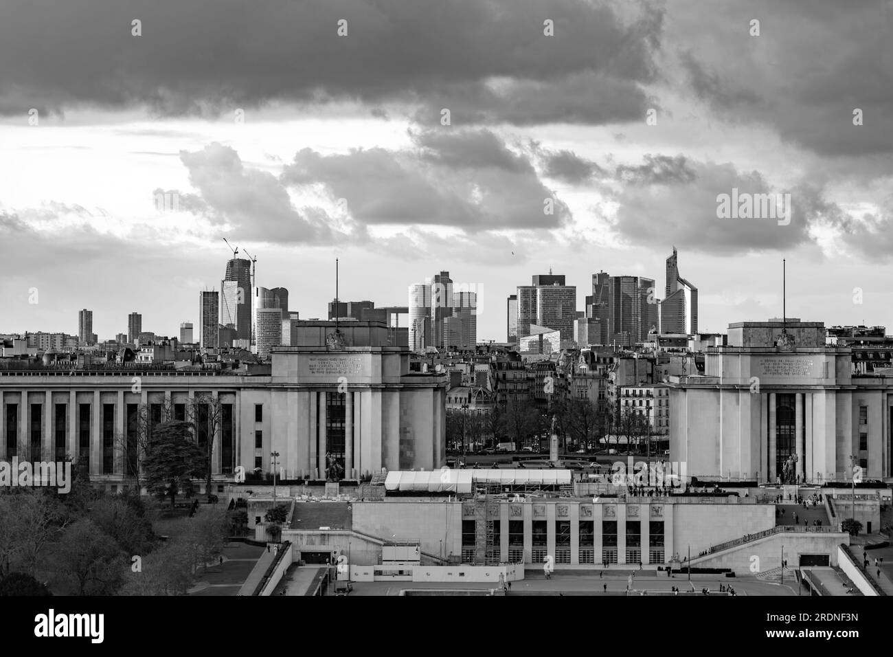 Paris, France January 20 2022 Aerial view of Paris, the French