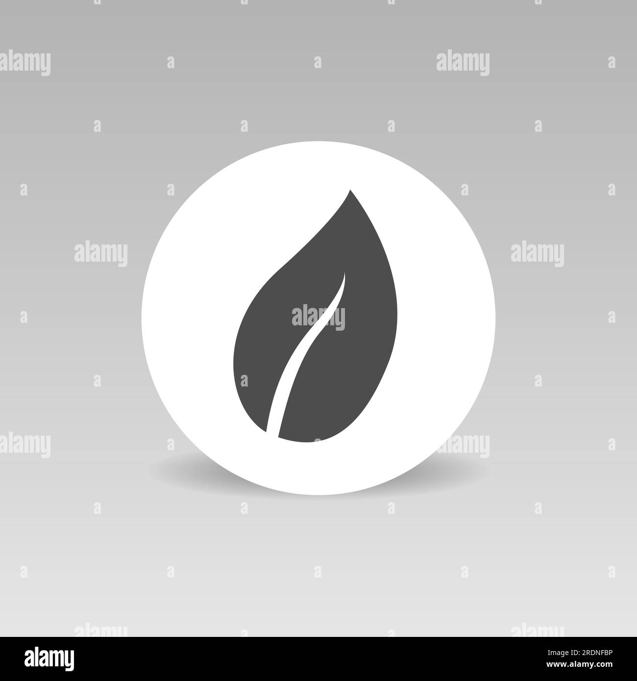 Leaf icon. Eco bio concept, Vector icon Stock Vector Image & Art - Alamy