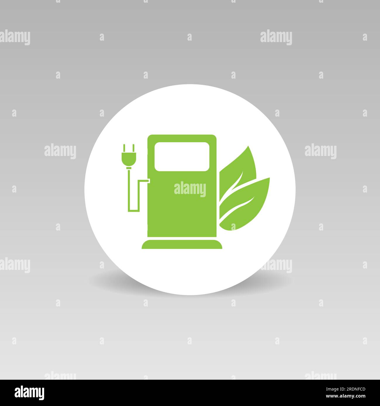 Green Charging station for electric car icon. Vector illustration Stock Vector