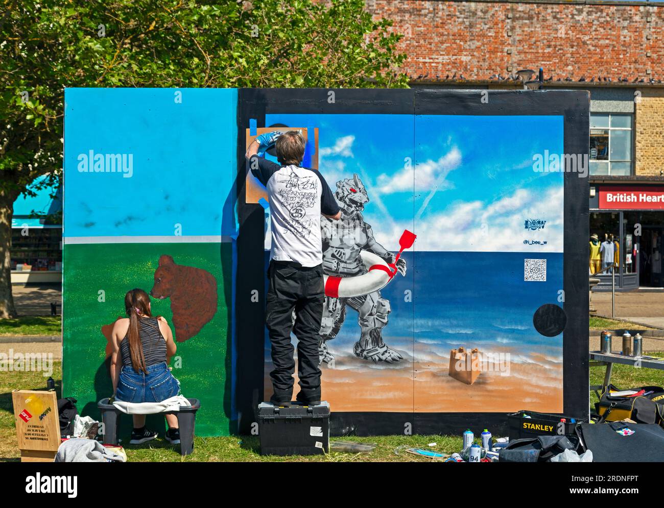 WestonsuperMare, UK, 3 June 2023. Artists at work on the eleventh day