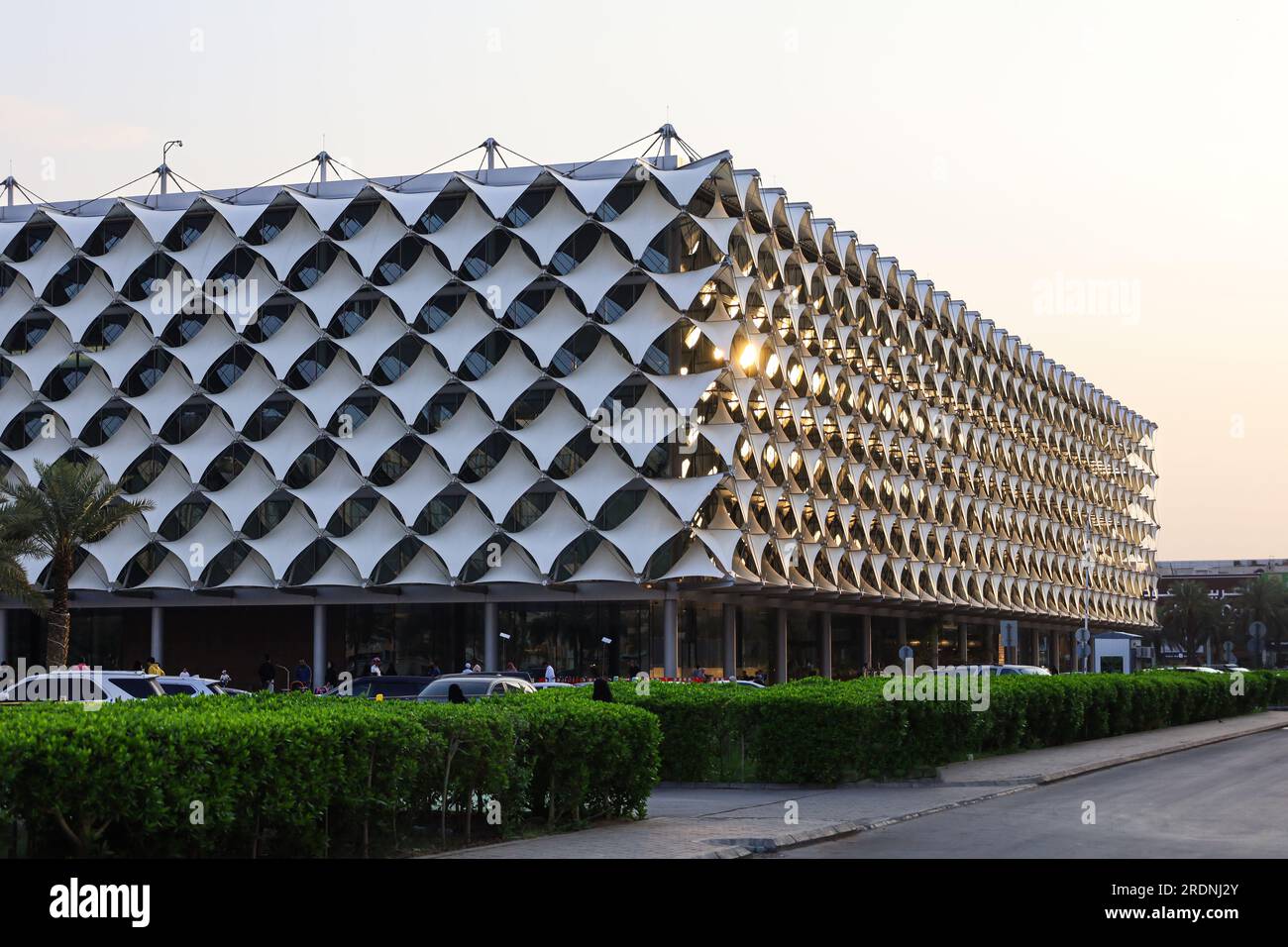 Riyadh , Saudi Arabia - Mar 11 2023: King Fahad National Library building in Riyadh Stock Photo