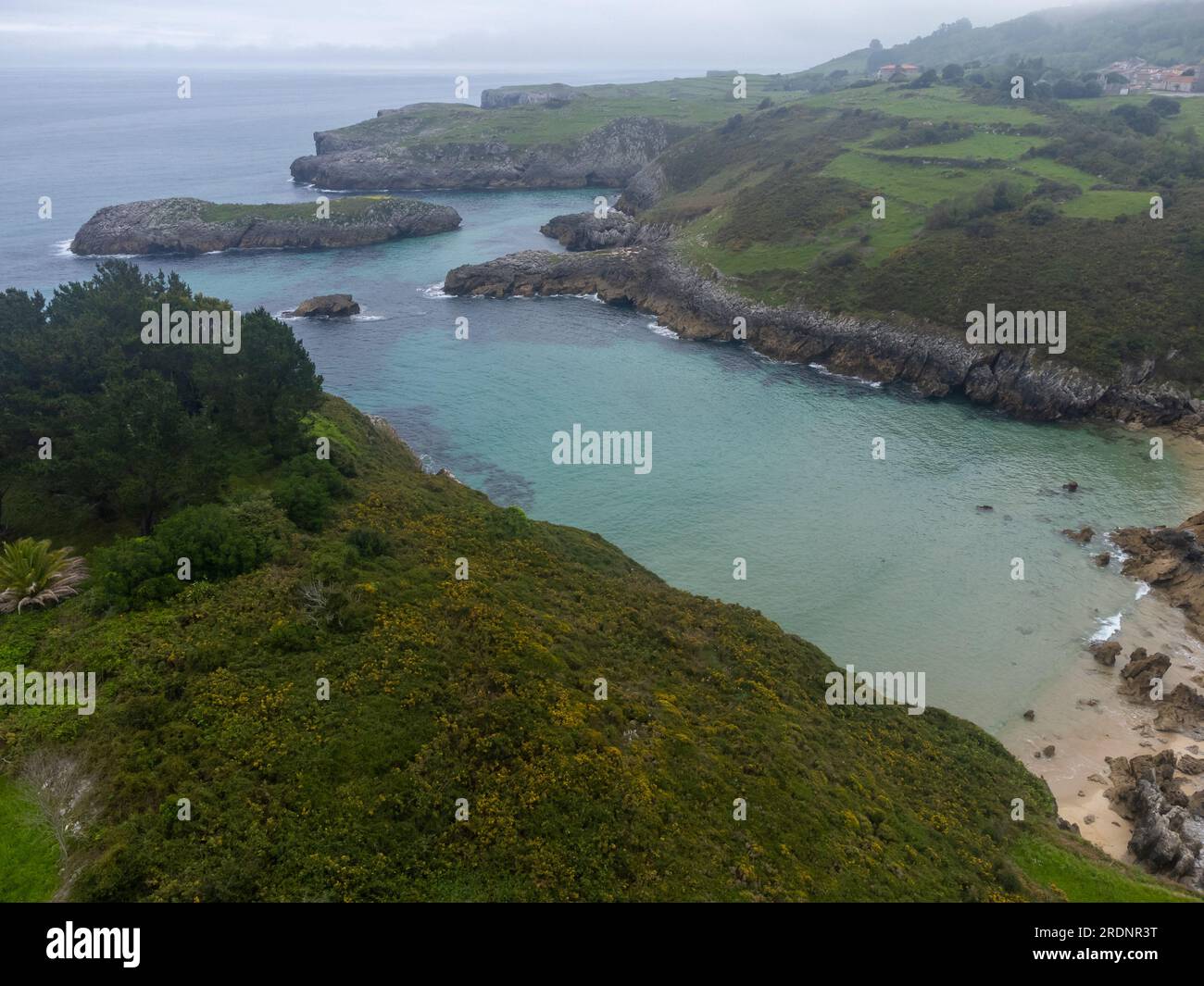 aerial-view-on-rocks-on-playa-de-toro-in-llanes-green-coast-of