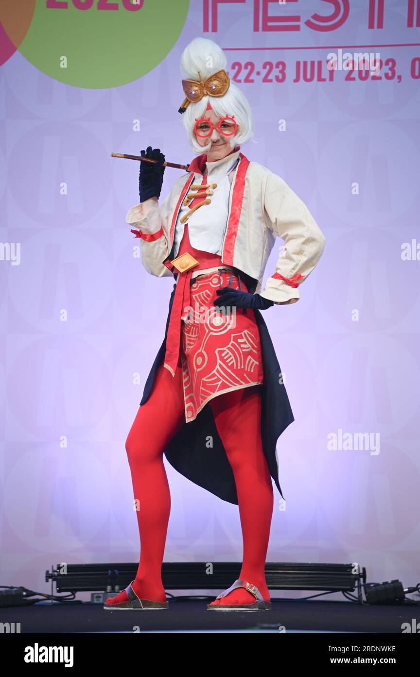 London, UK. 22nd July, 2023. Hyper Japan Cosplay Masquerade competition